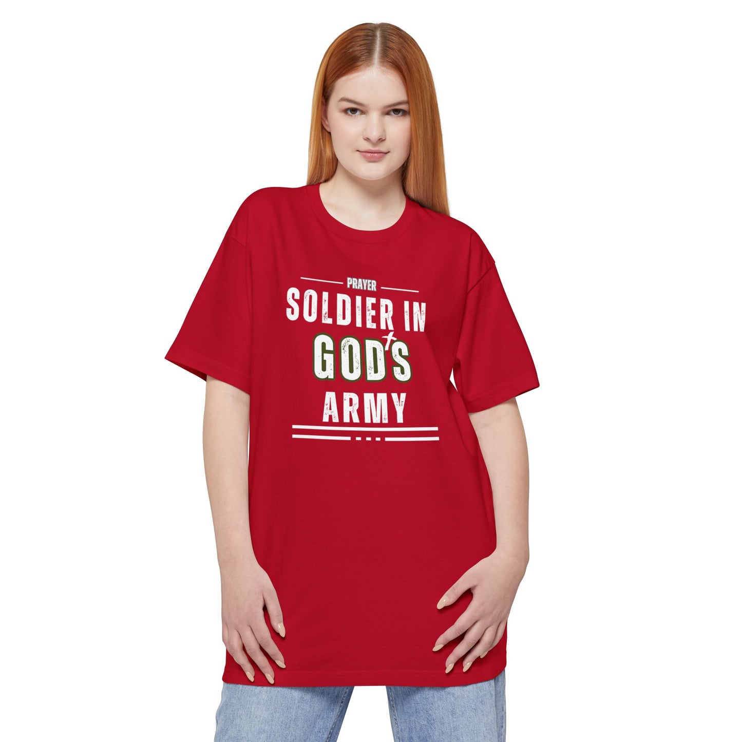 Prayer Soldier In God's Army - Unisex Tall Sized T-Shirt