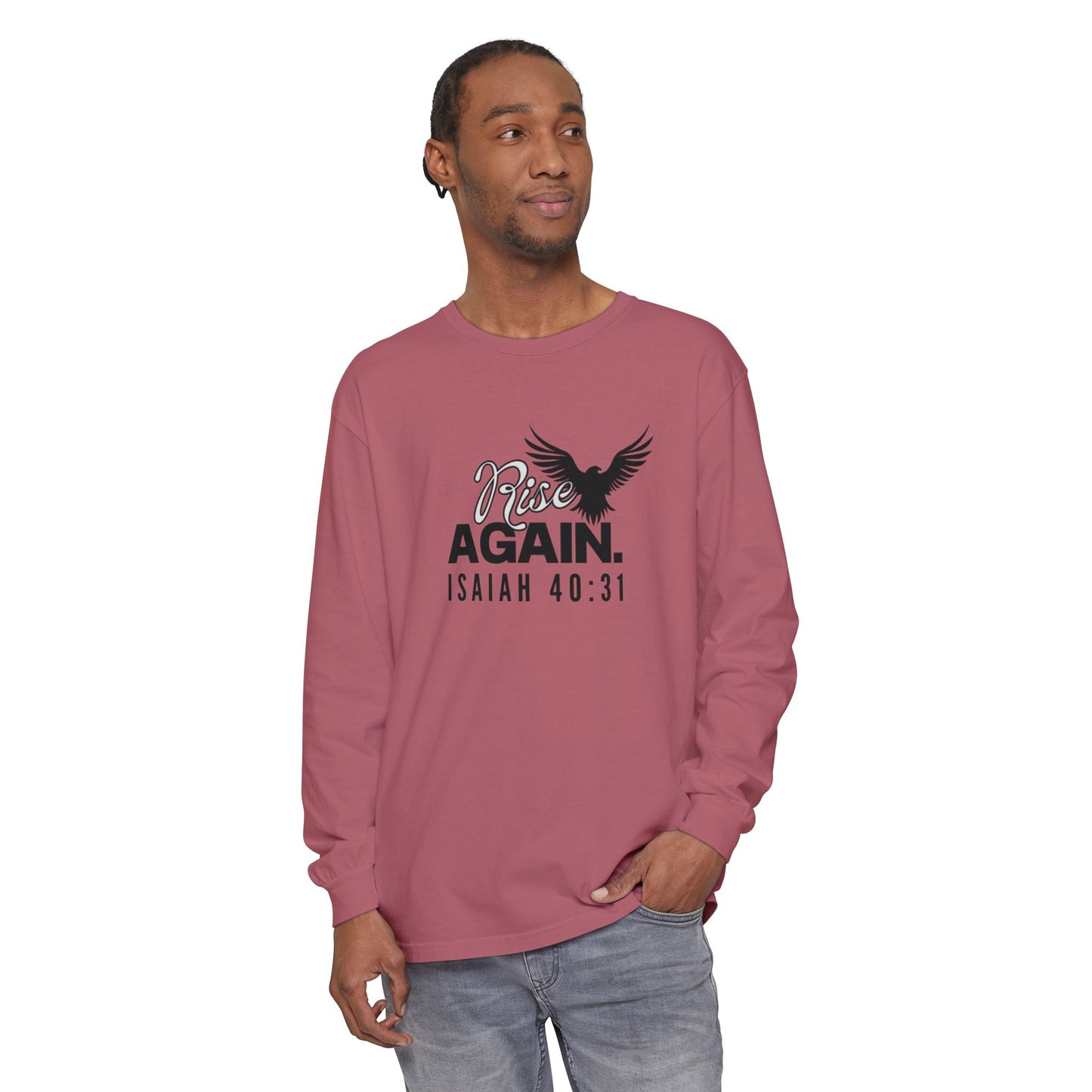 Rise Long Sleeve Tee, Isaiah 40:31 Unisex