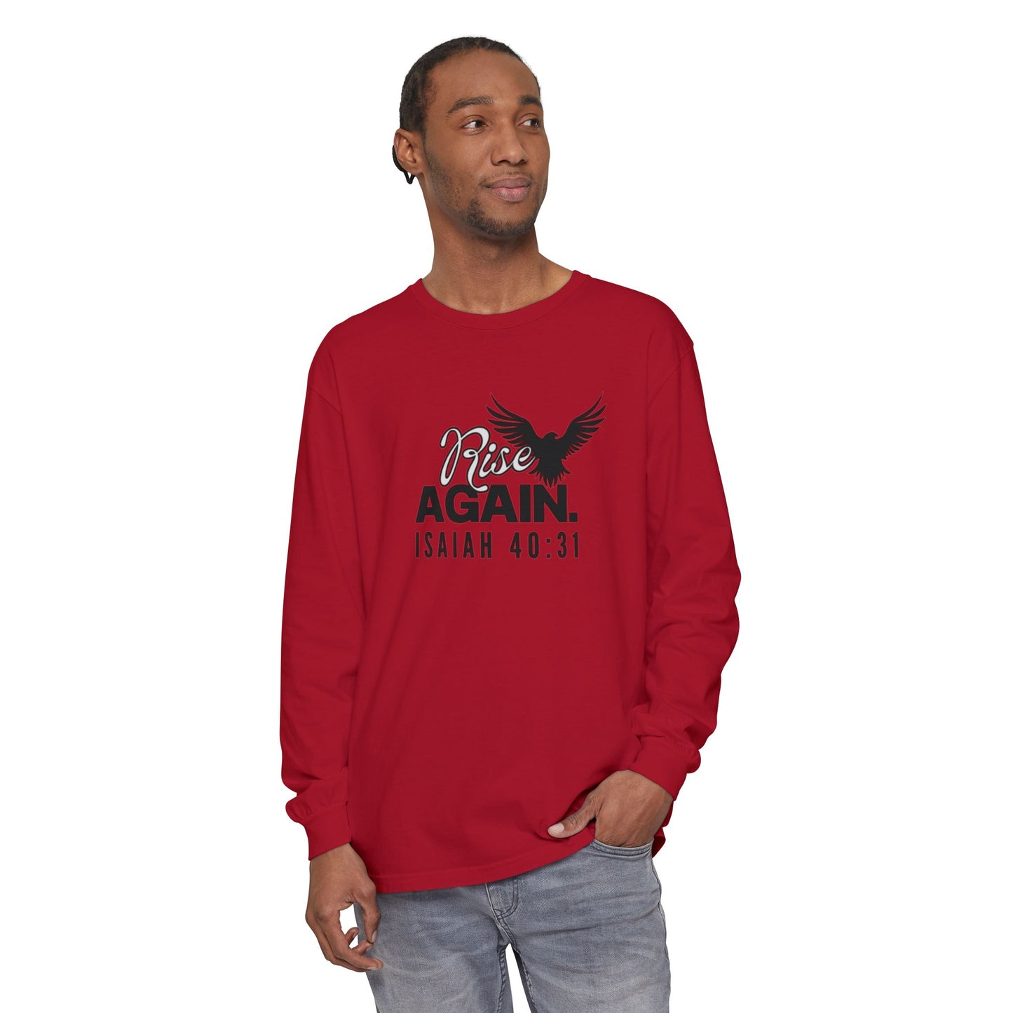 Rise Long Sleeve Tee, Isaiah 40:31 Unisex
