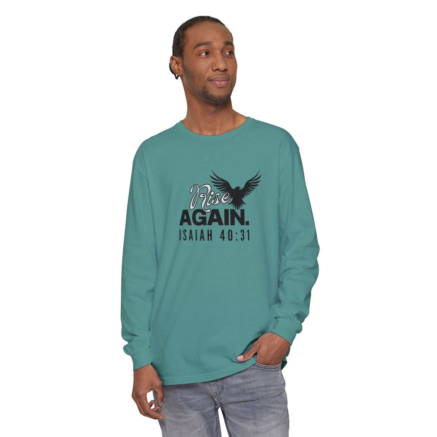 Rise Long Sleeve Tee, Isaiah 40:31 Unisex