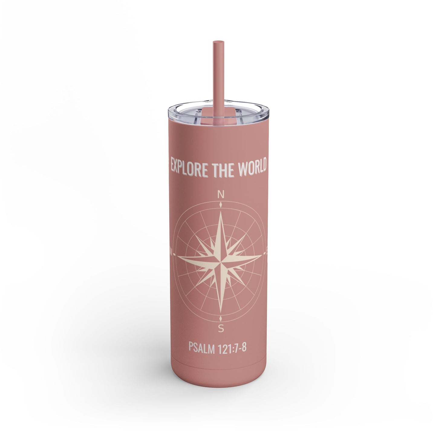 Explore The World Skinny Matte Tumbler, 20oz