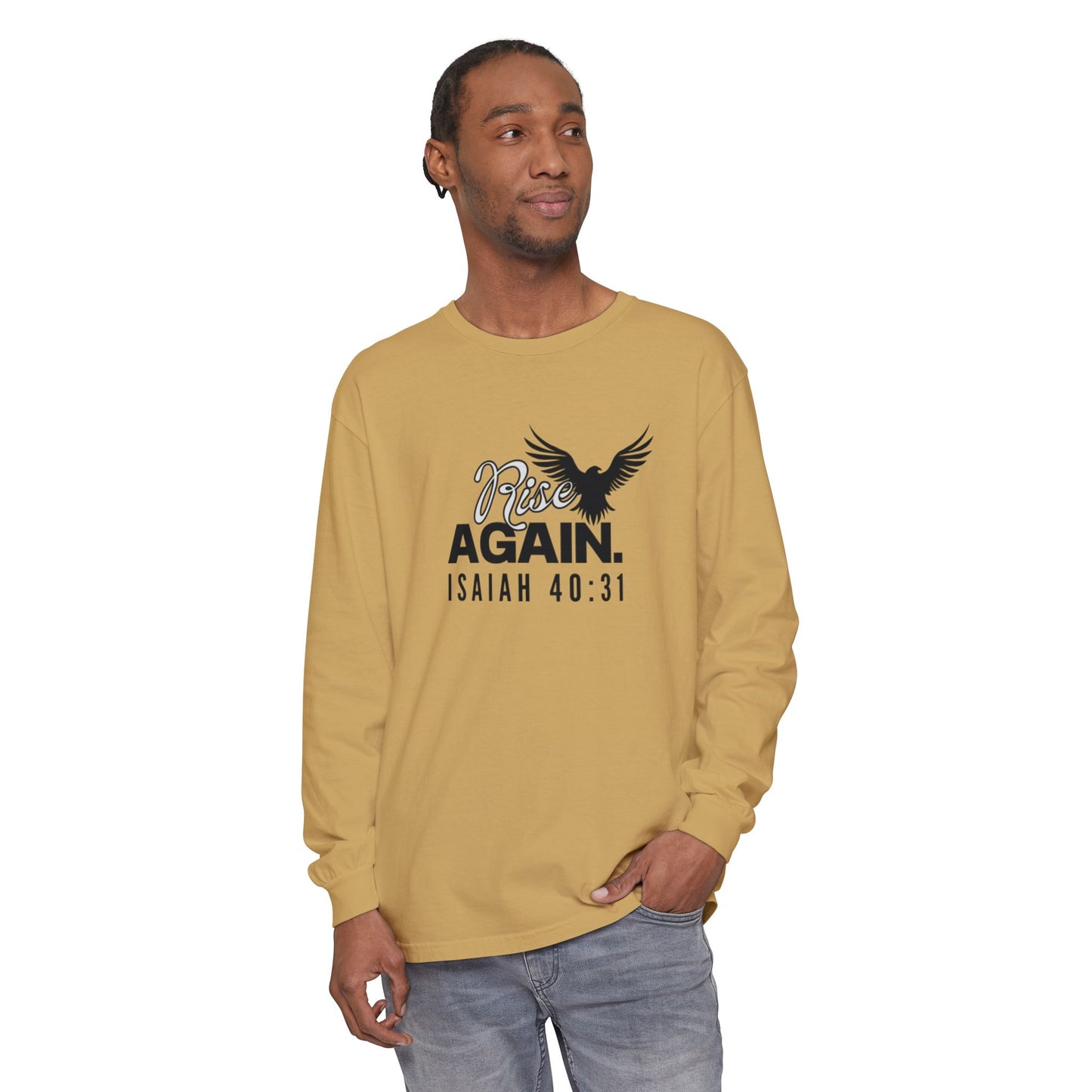 Rise Long Sleeve Tee, Isaiah 40:31 Unisex