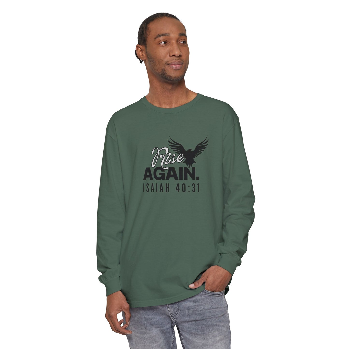 Rise Long Sleeve Tee, Isaiah 40:31 Unisex