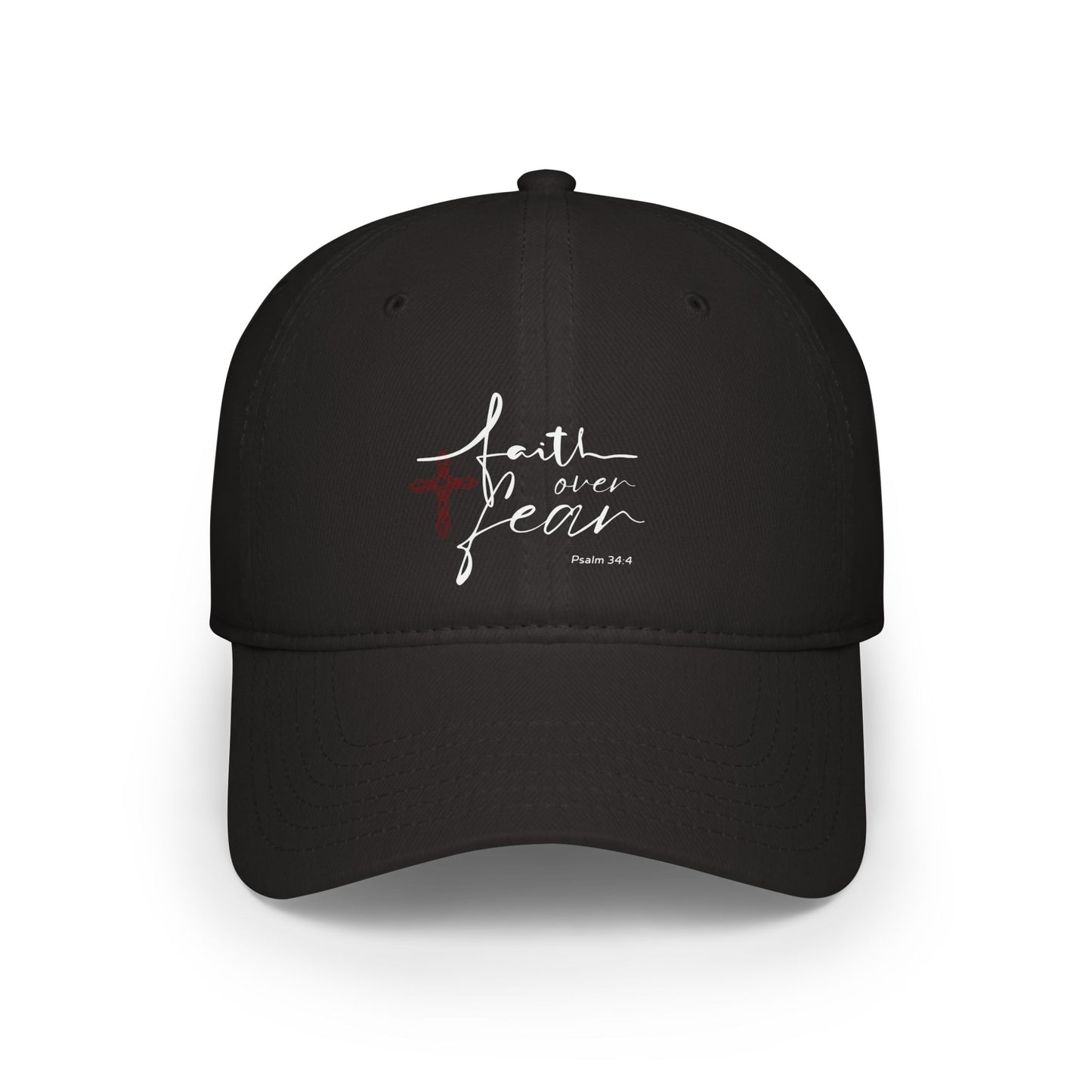 Ladies Faith Over Fear Psalm 34:4 Baseball Cap