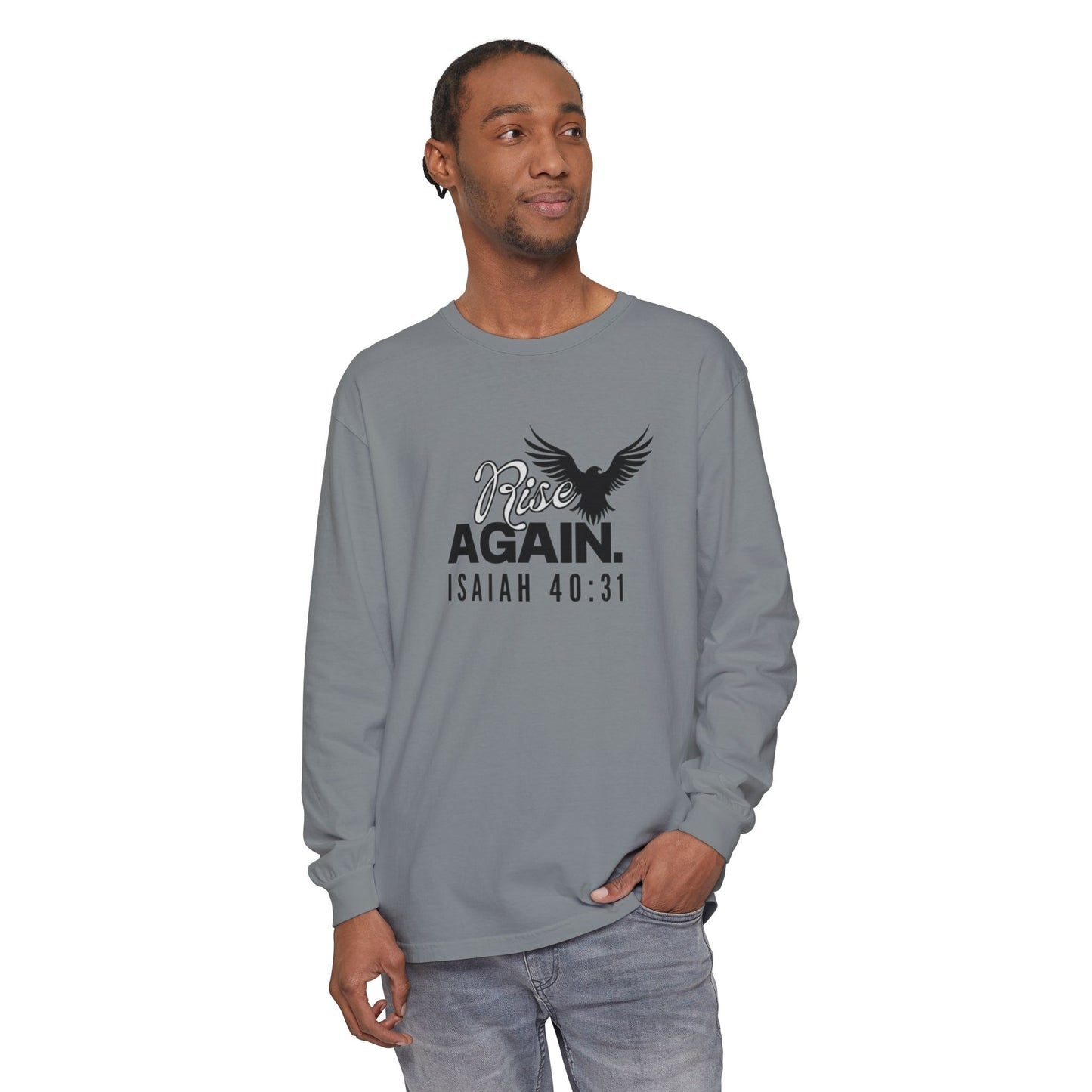 Rise Long Sleeve Tee, Isaiah 40:31 Unisex