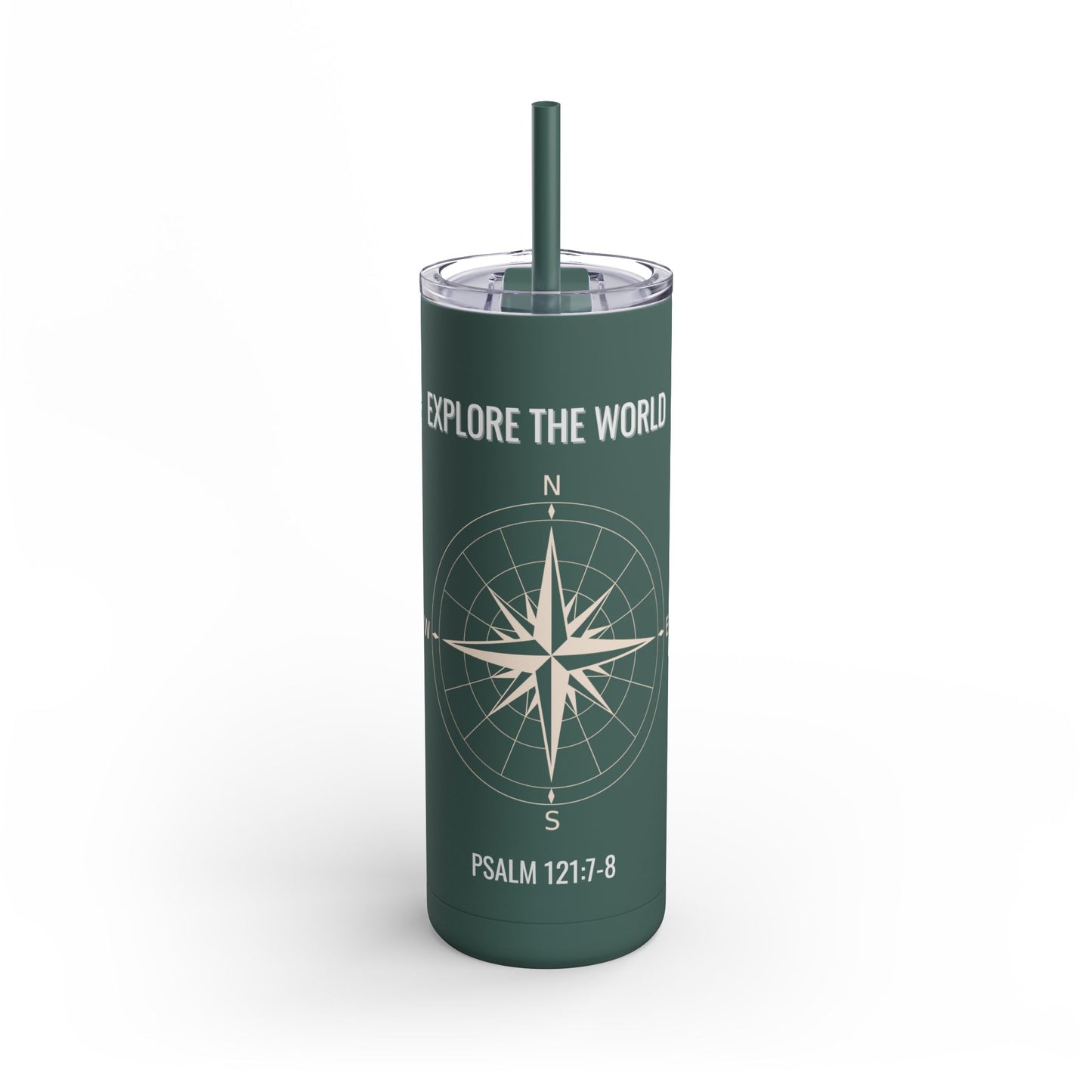 Explore The World Skinny Matte Tumbler, 20oz