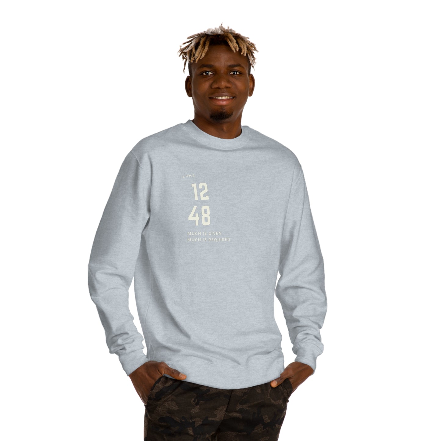 Luke 12-48 Logo Unisex Crew Neck Sweatshirt