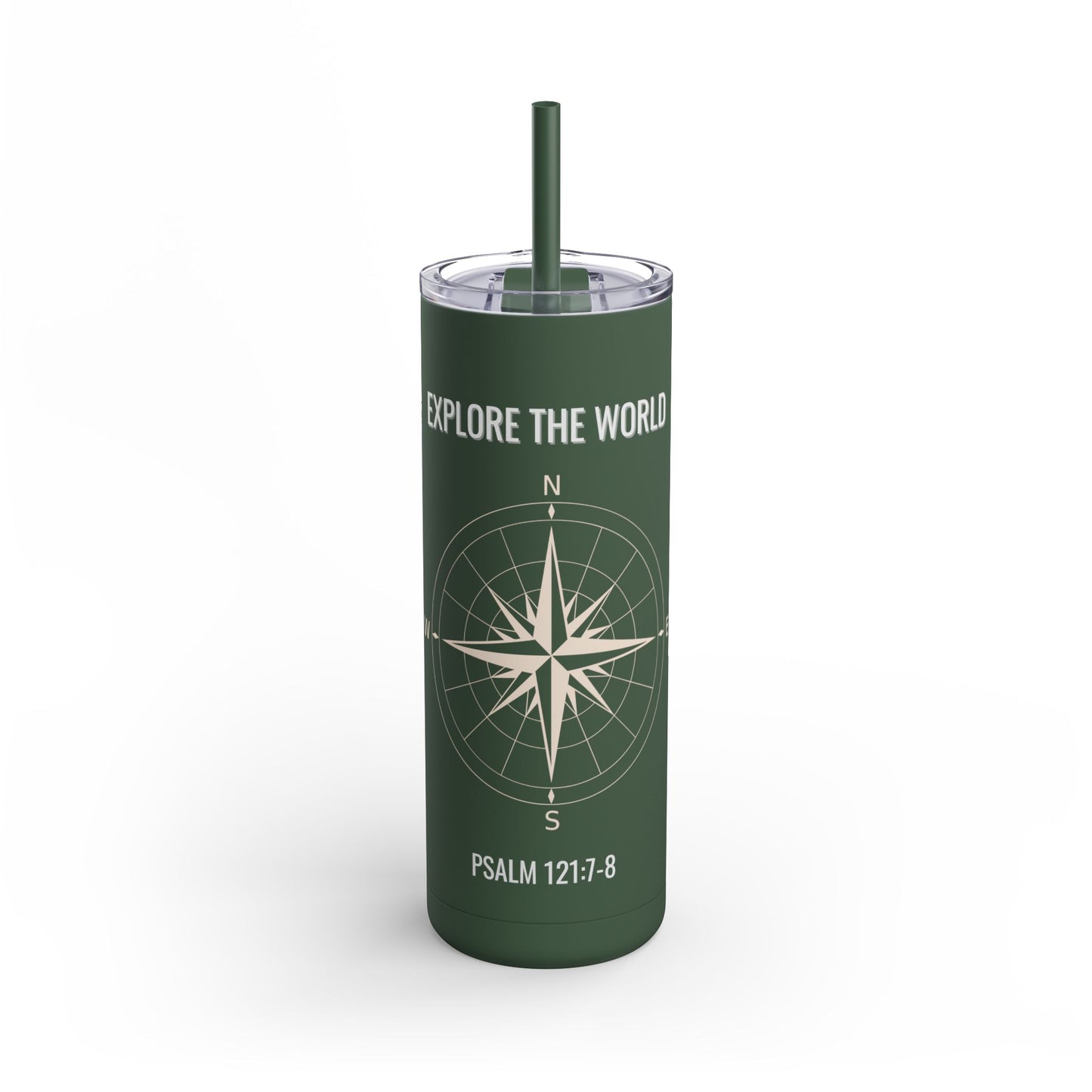 Explore The World Skinny Matte Tumbler, 20oz