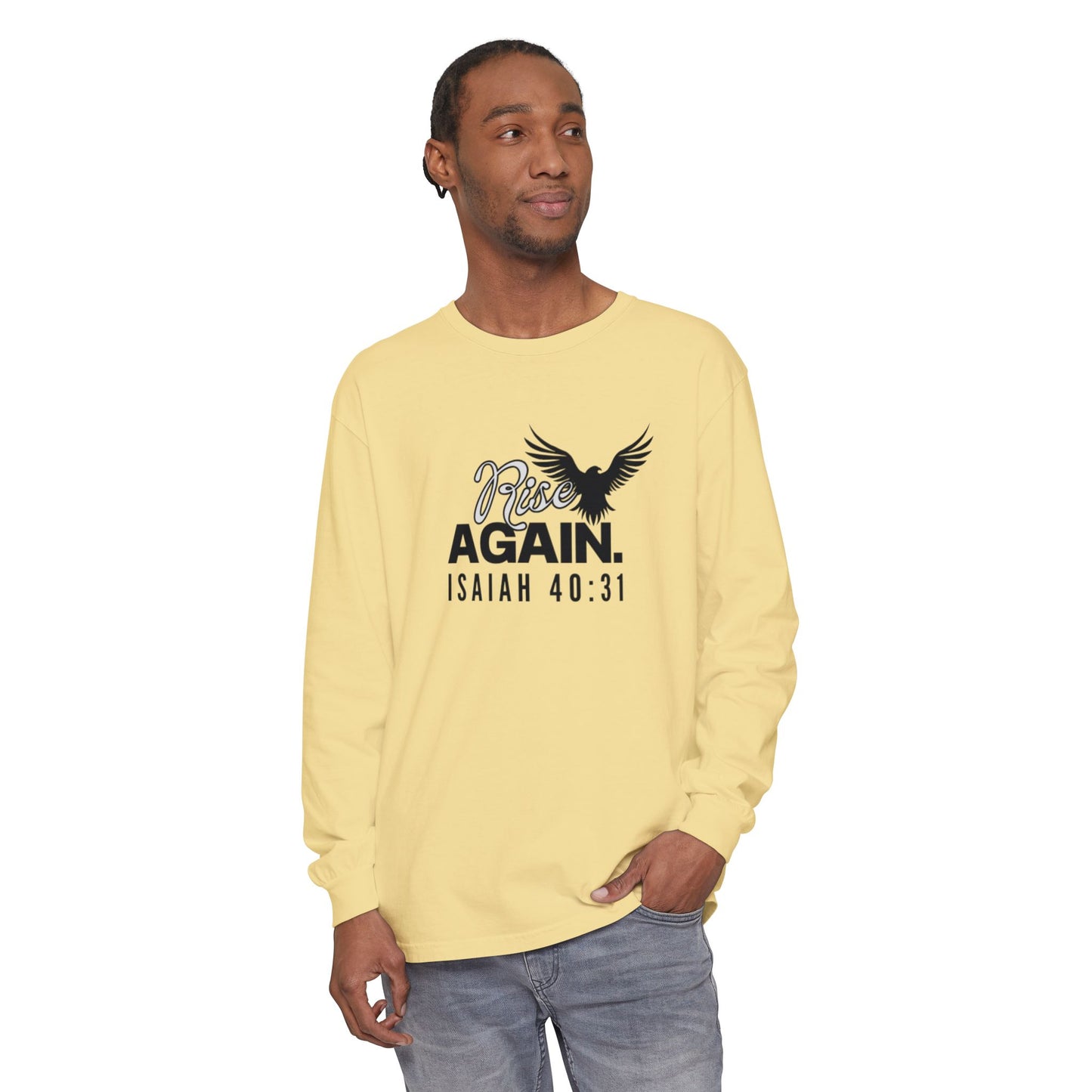 Rise Long Sleeve Tee, Isaiah 40:31 Unisex