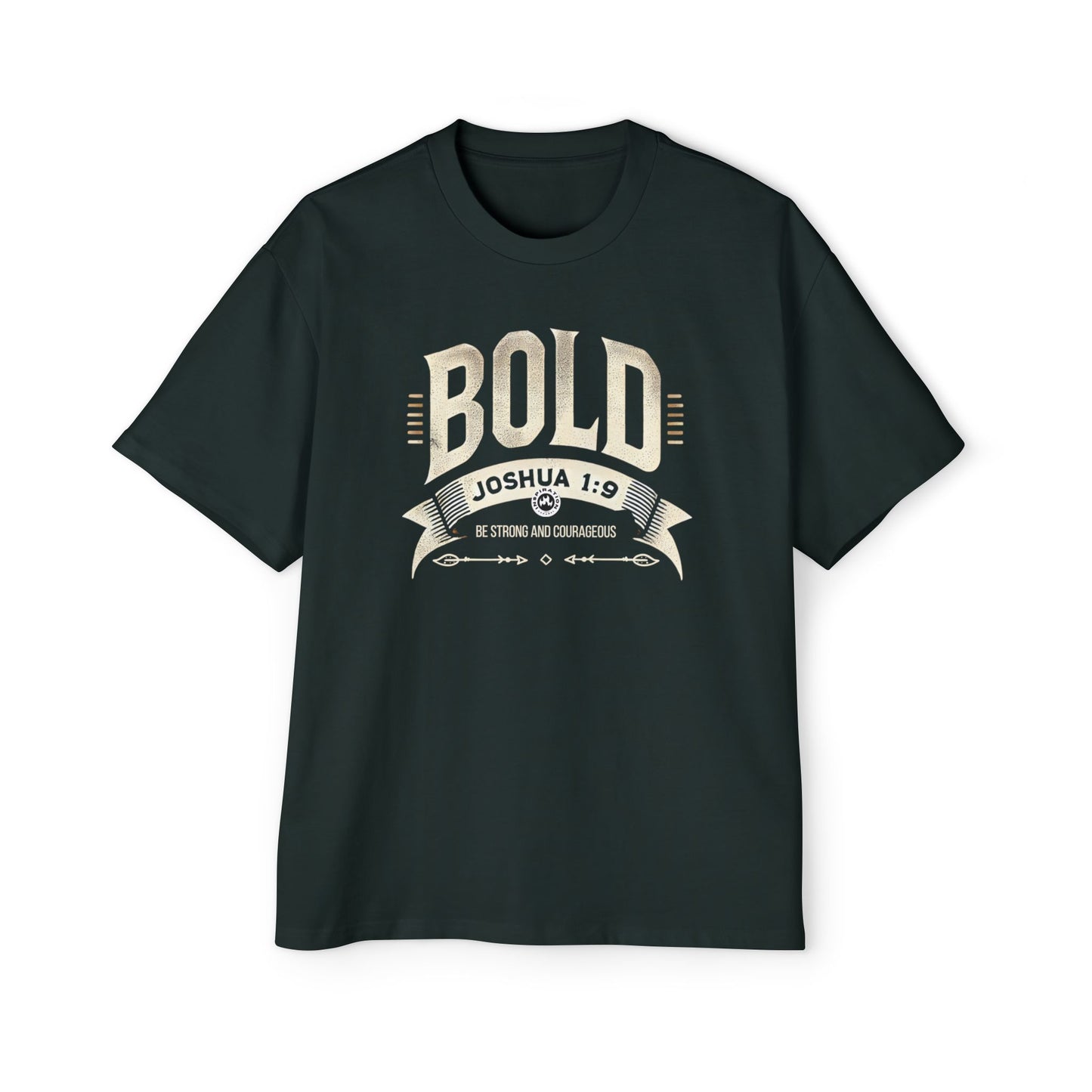 BOLD Joshua 1:9 Men's Heavy Oversized Tee