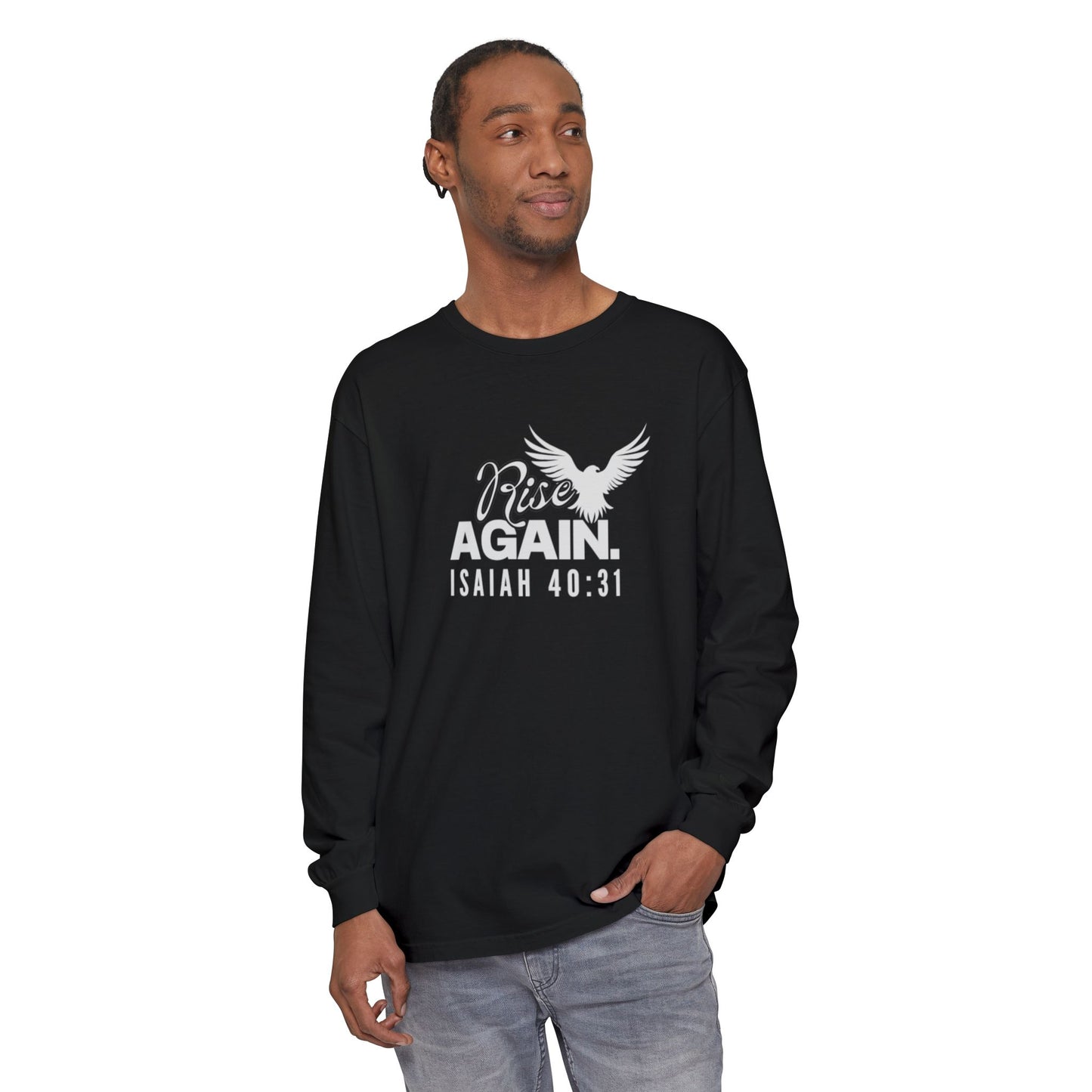 Rise Long Sleeve Tee, Isaiah 40:31 Unisex