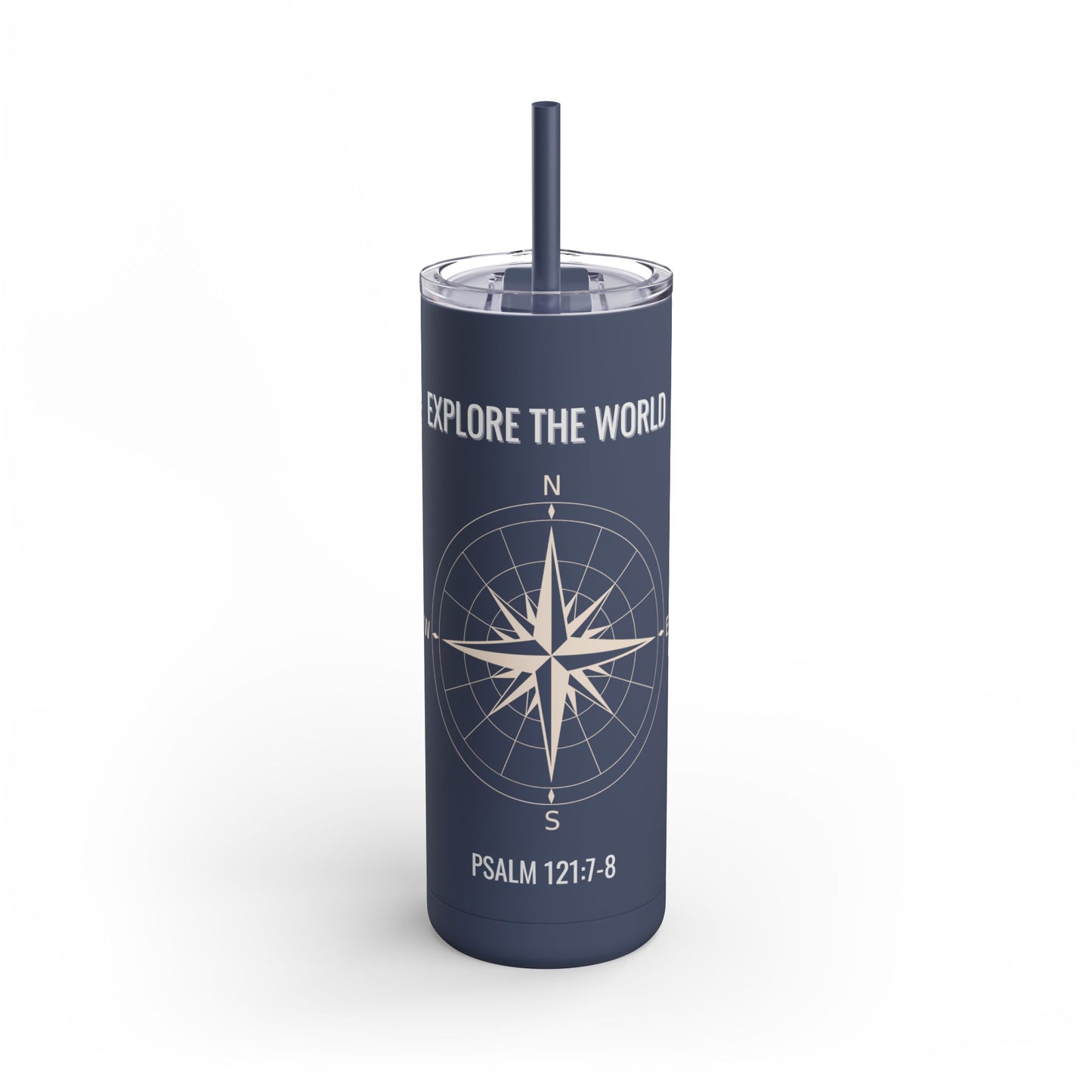 Explore The World Skinny Matte Tumbler, 20oz