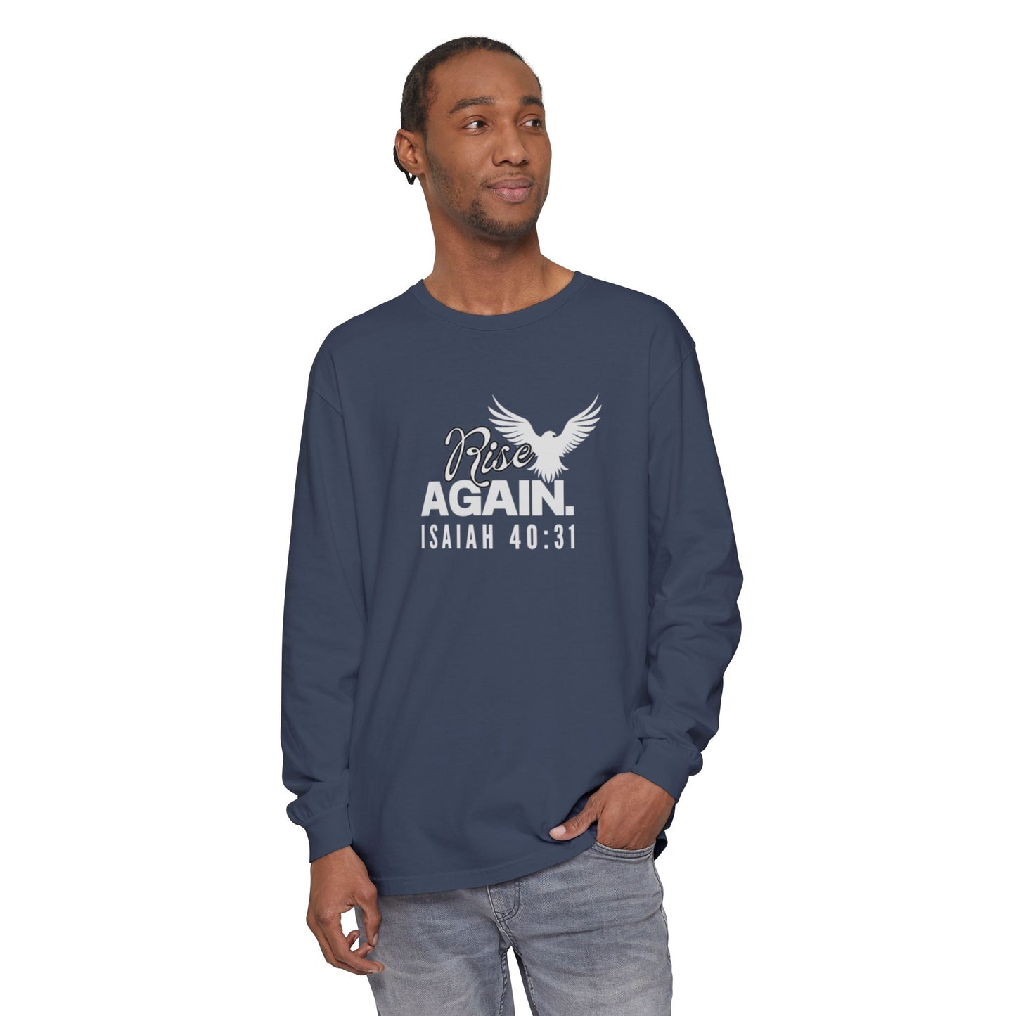 Rise Long Sleeve Tee, Isaiah 40:31 Unisex