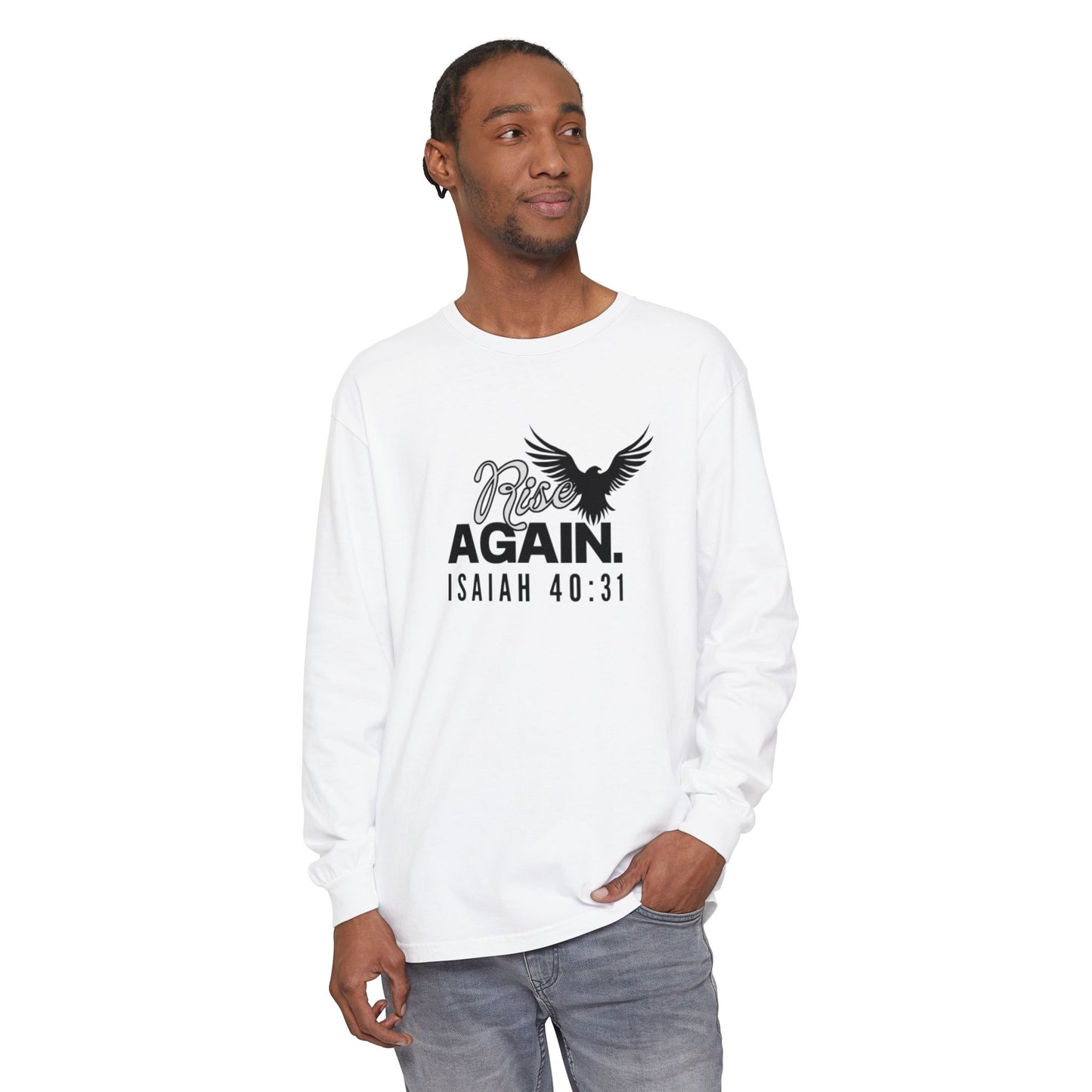 Rise Long Sleeve Tee, Isaiah 40:31 Unisex