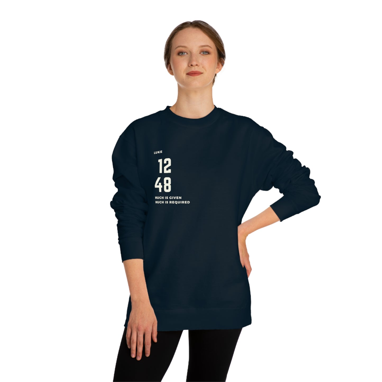 Luke 12-48 Logo Unisex Crew Neck Sweatshirt