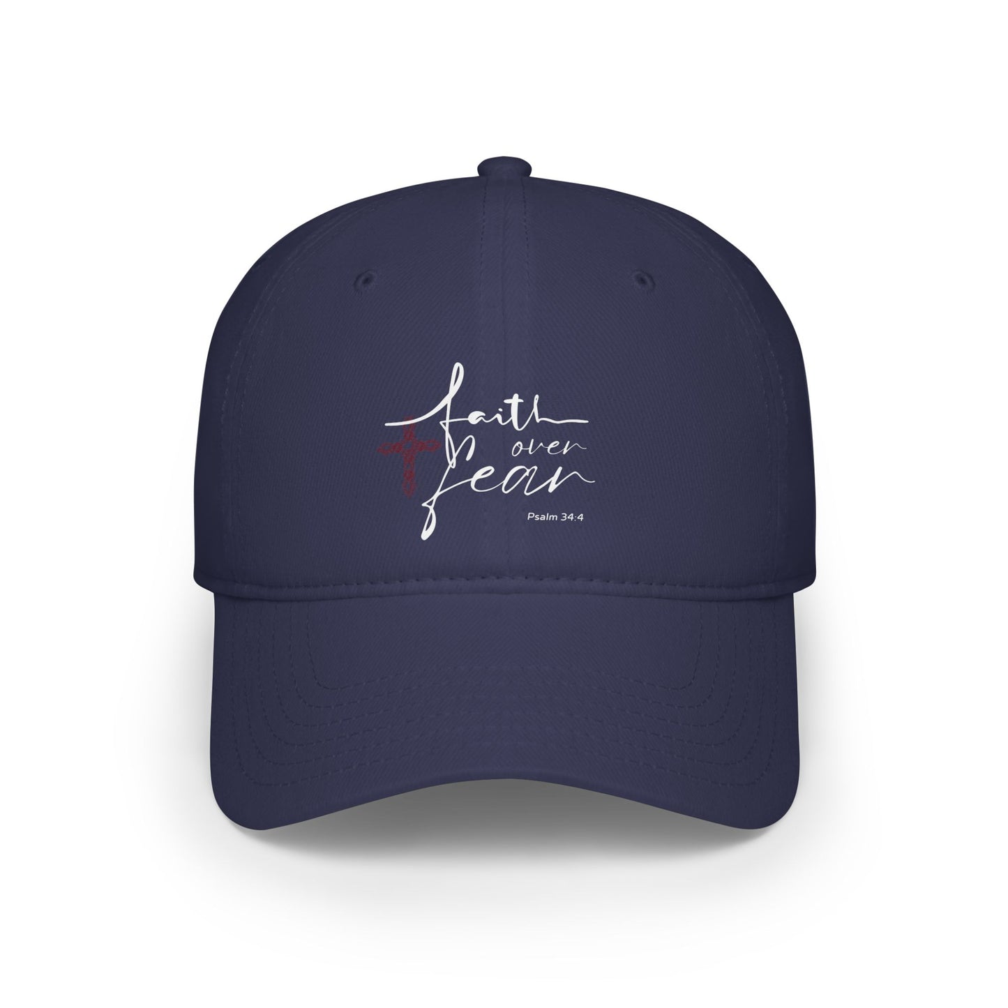 Ladies Faith Over Fear Psalm 34:4 Baseball Cap