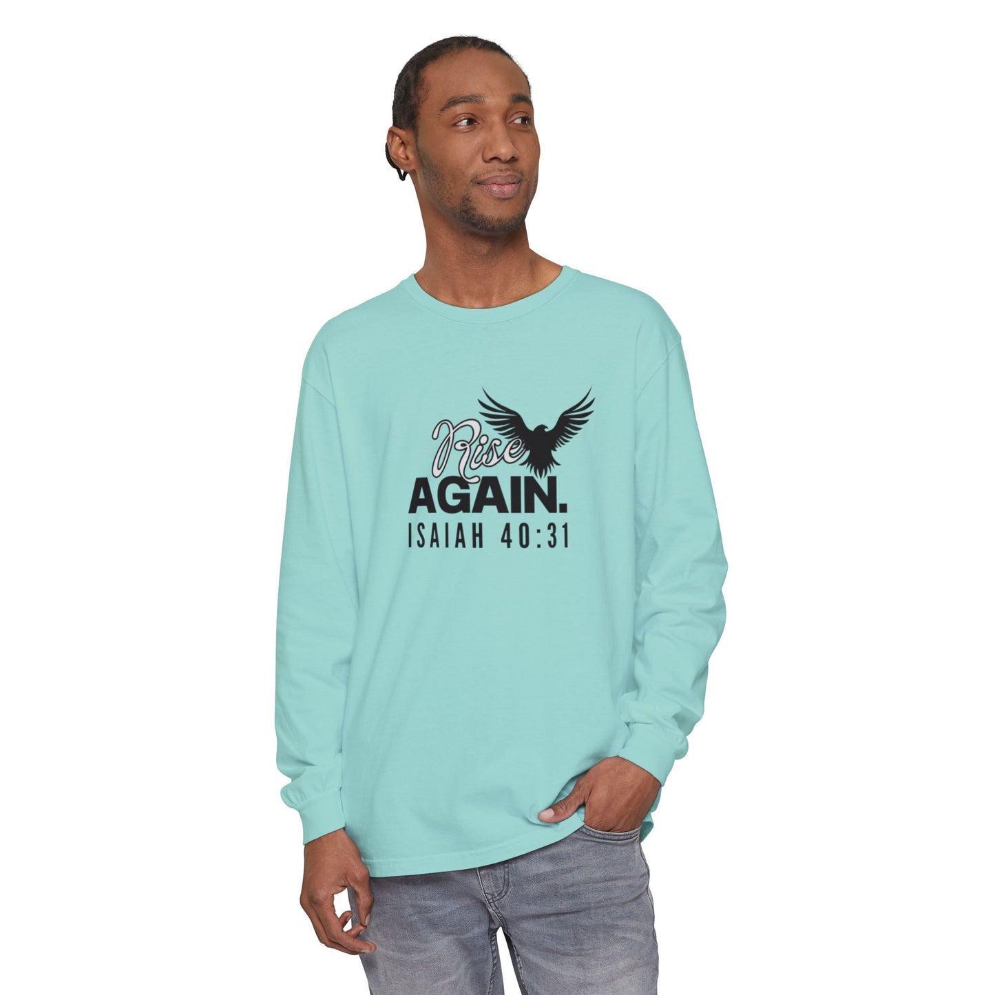 Rise Long Sleeve Tee, Isaiah 40:31 Unisex