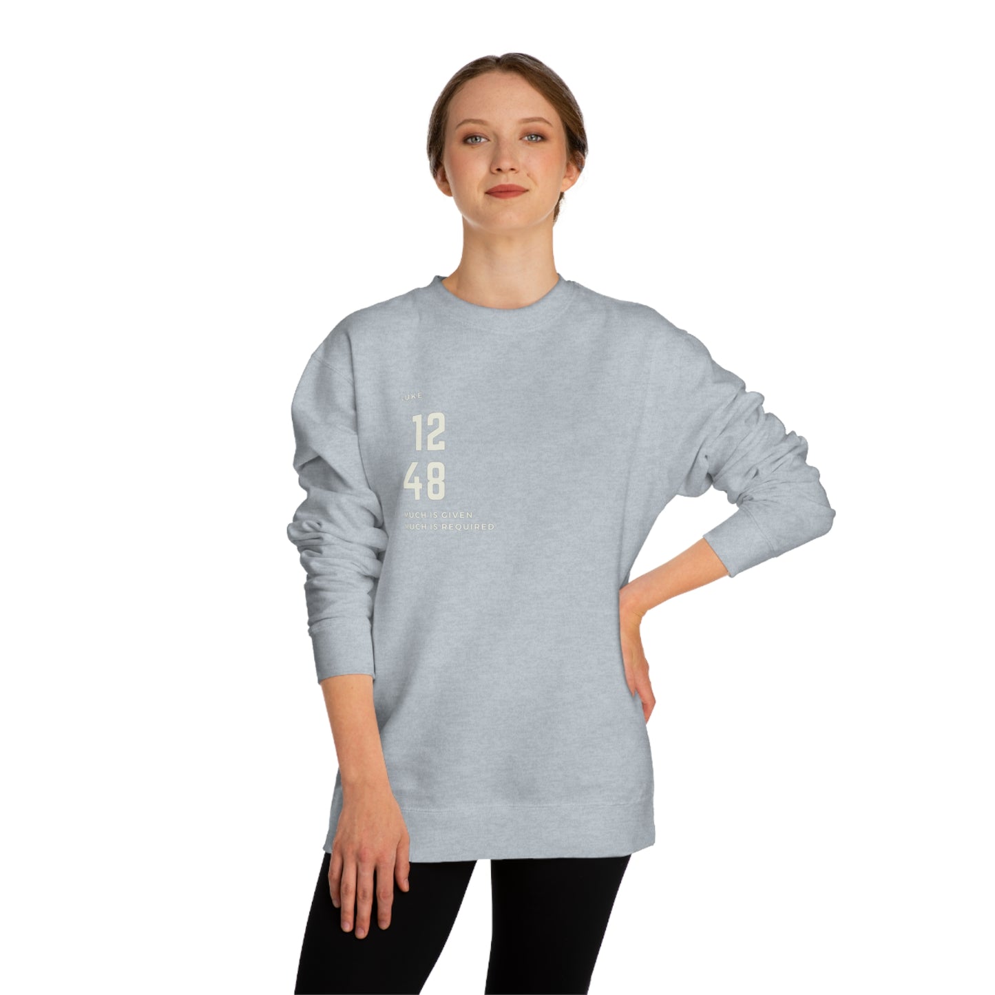 Luke 12-48 Logo Unisex Crew Neck Sweatshirt