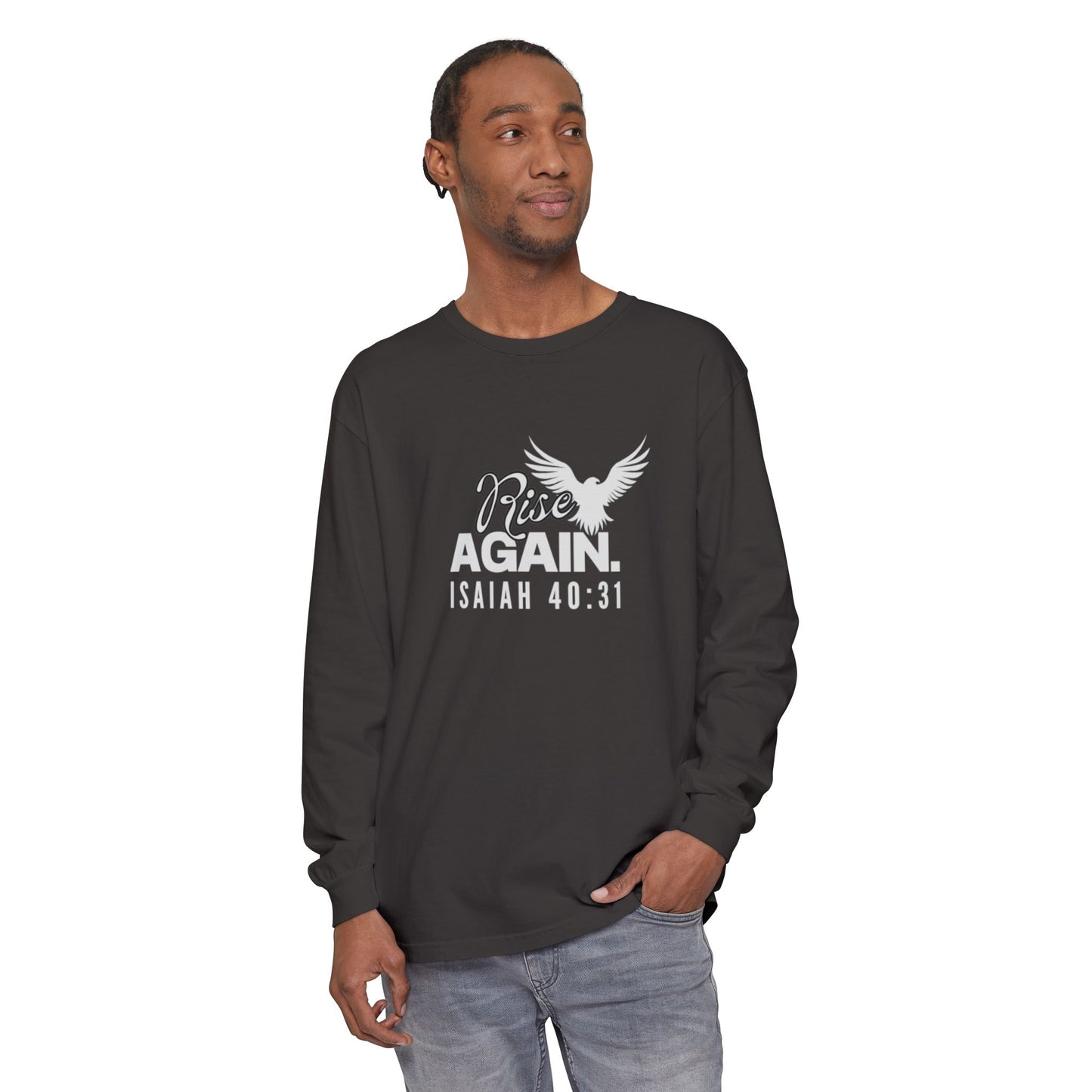 Rise Long Sleeve Tee, Isaiah 40:31 Unisex