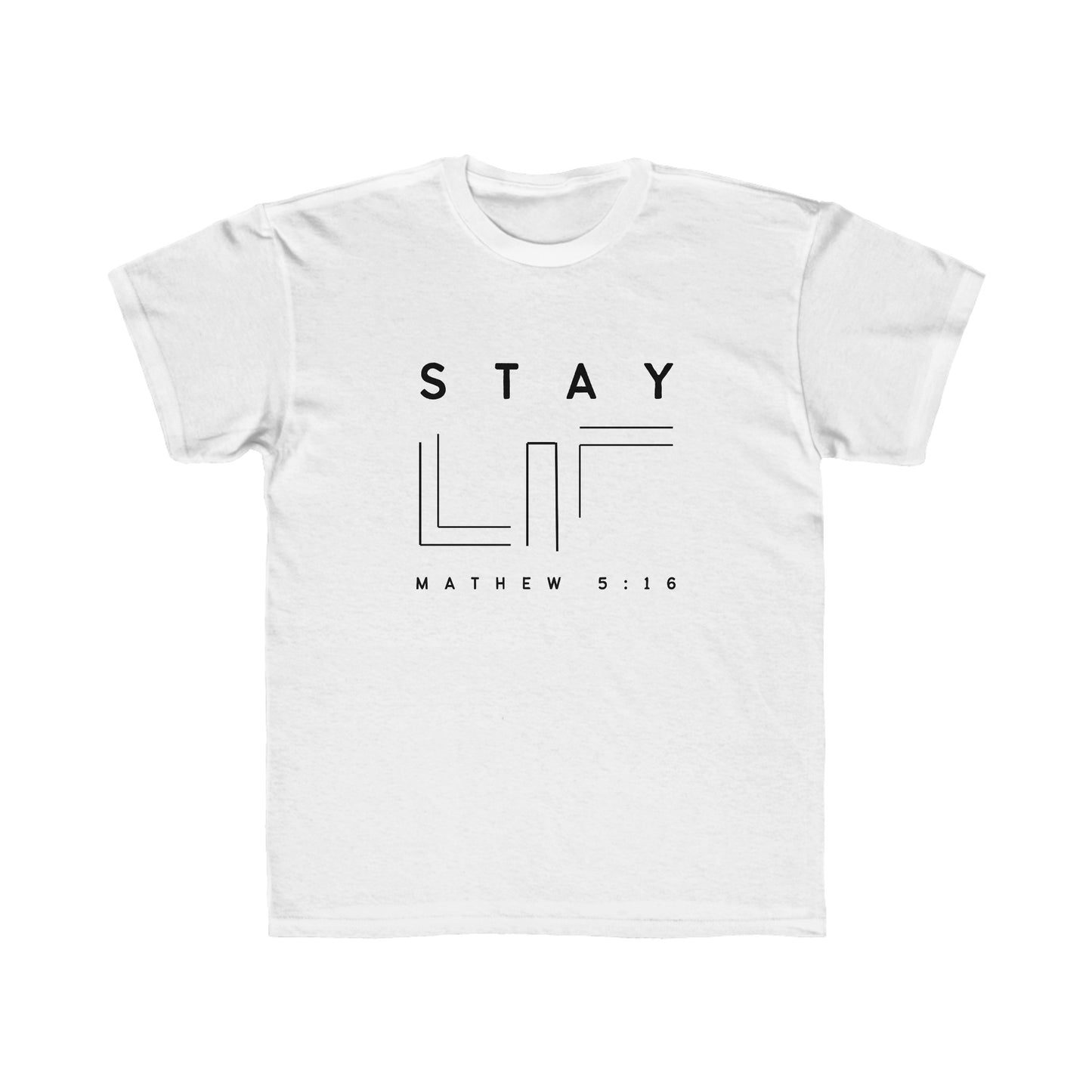 MATHEW 5:16 Stay Lit Kids Regular Fit Tee