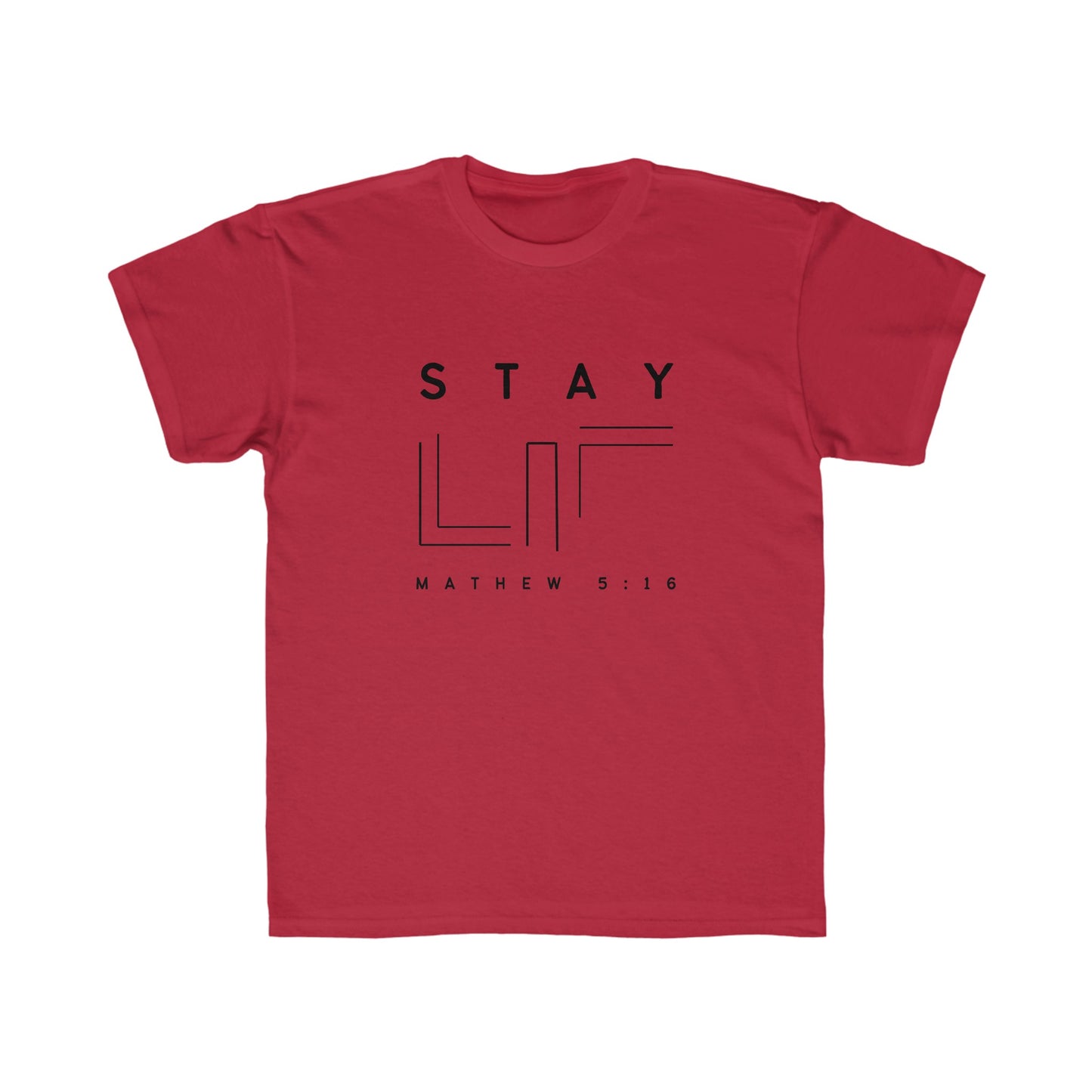 MATHEW 5:16 Stay Lit Kids Regular Fit Tee