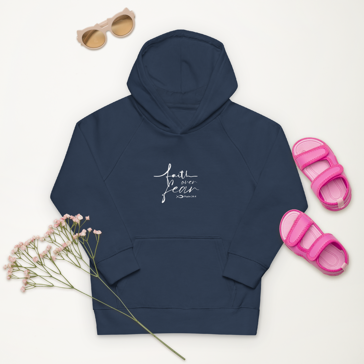Kids Faith Over Fear Eco hoodie