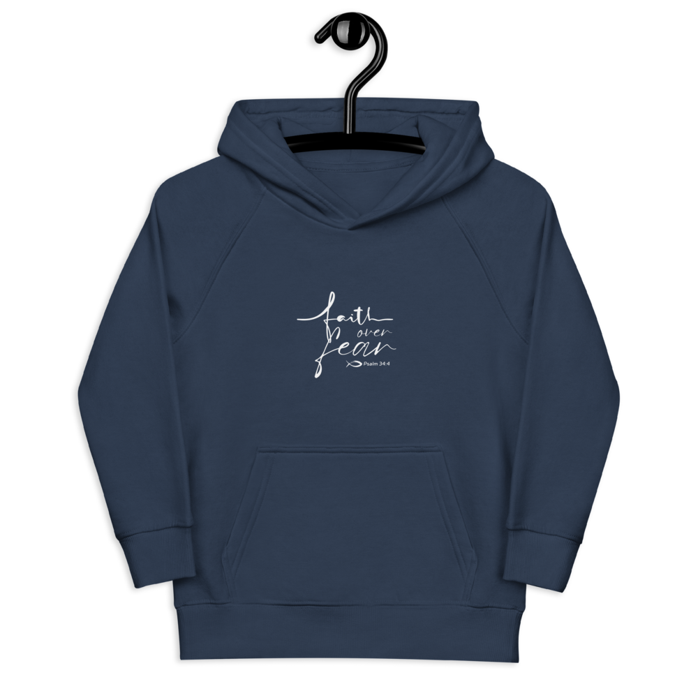 Kids Faith Over Fear Eco hoodie