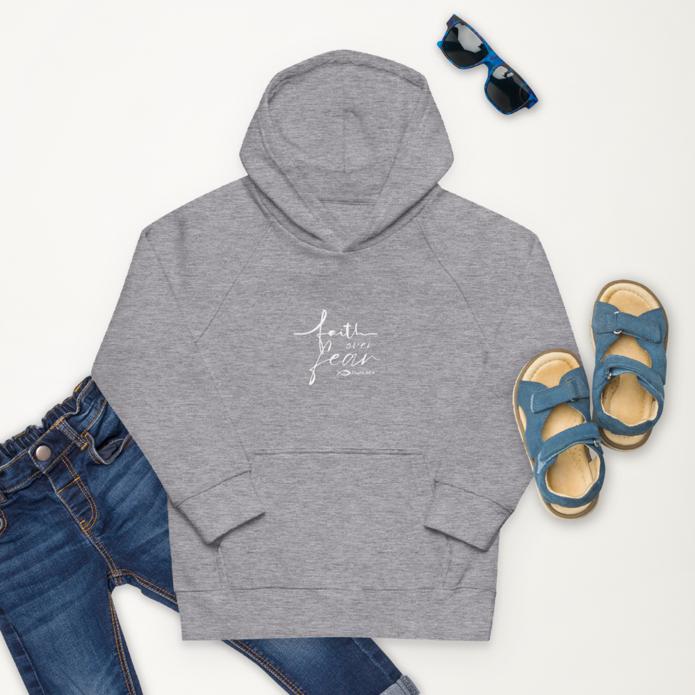 Kids Faith Over Fear Eco hoodie
