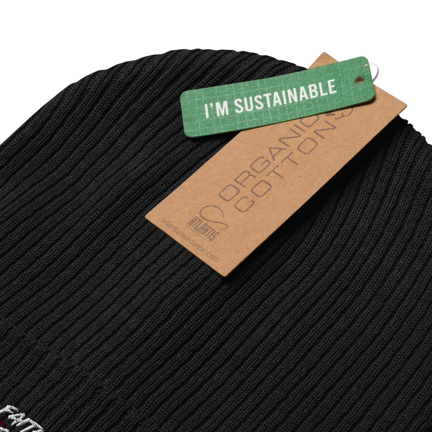 Faith Over Fear Organic Ribbed Beanie