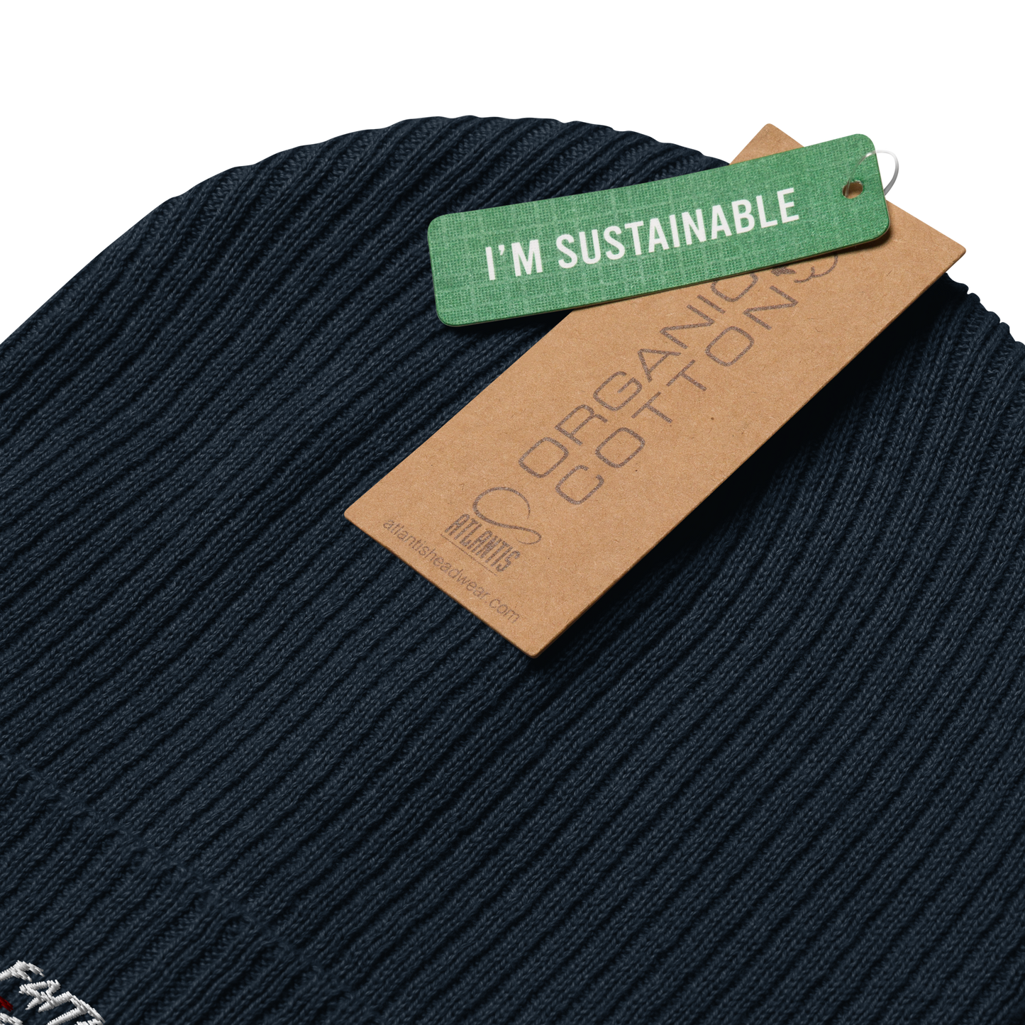 Faith Over Fear Organic Ribbed Beanie