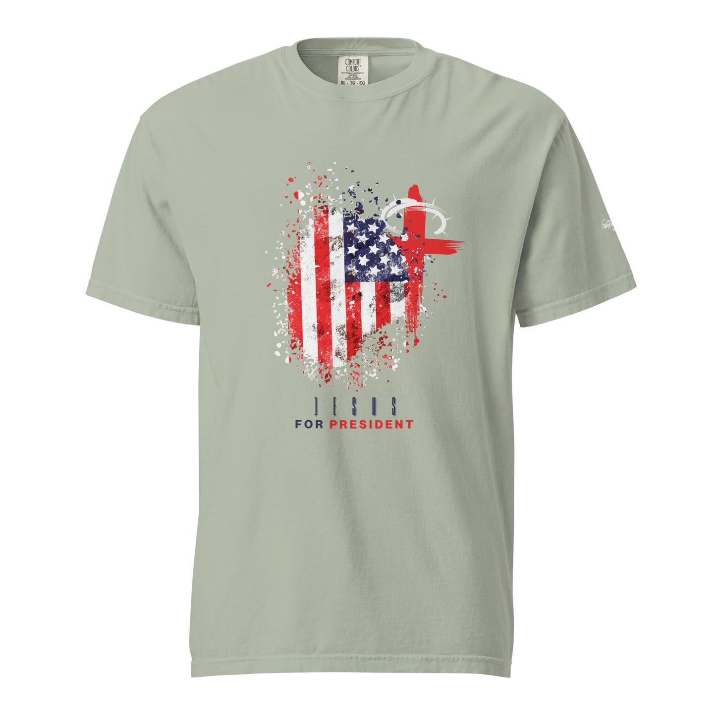 "Jesus For President" Distressed Flag T-Shirt