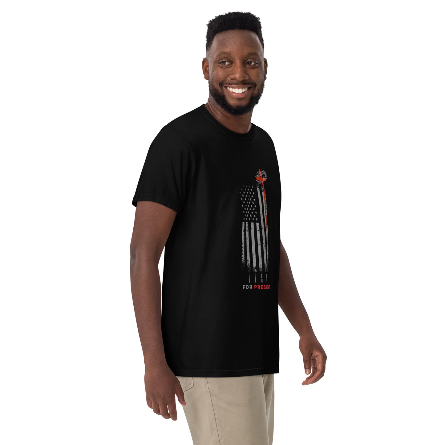 Jesus For President" Distressed Flag T-Shirt