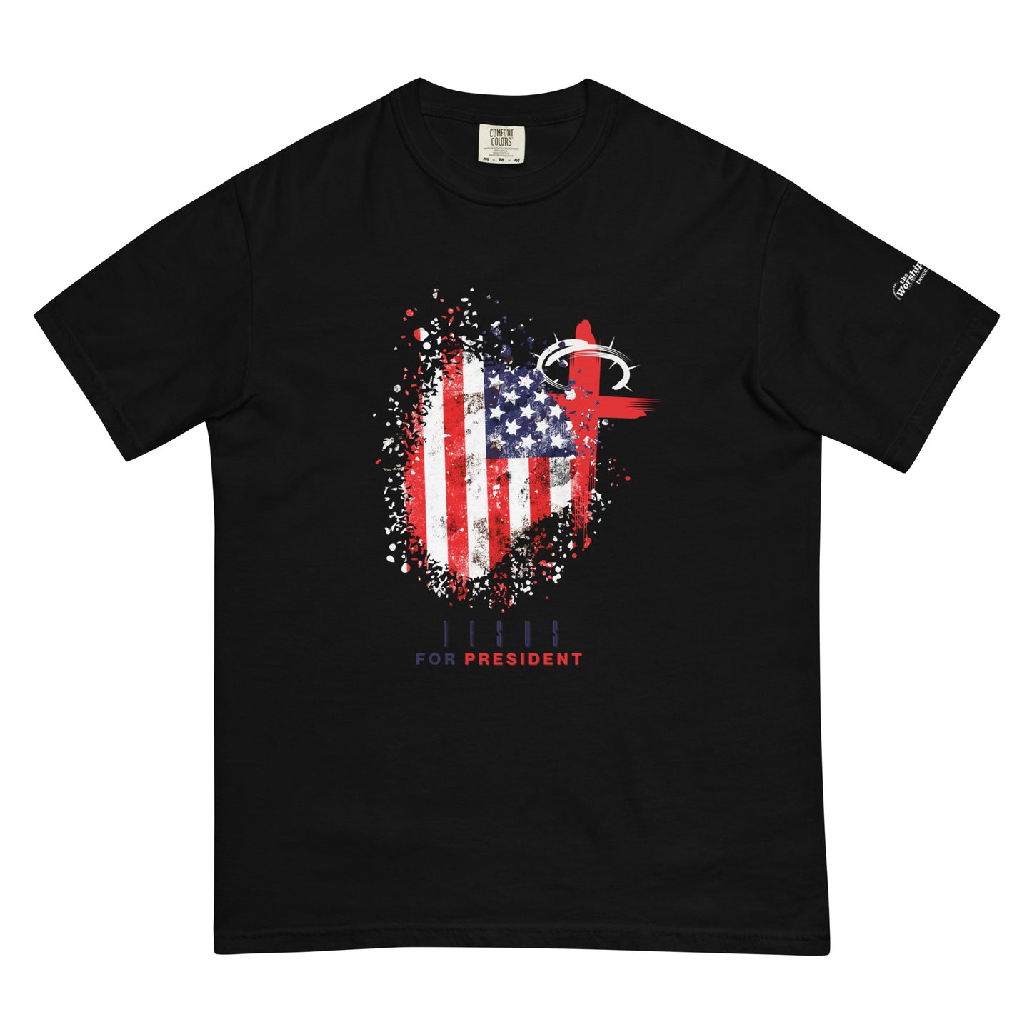 "Jesus For President" Distressed Flag T-Shirt