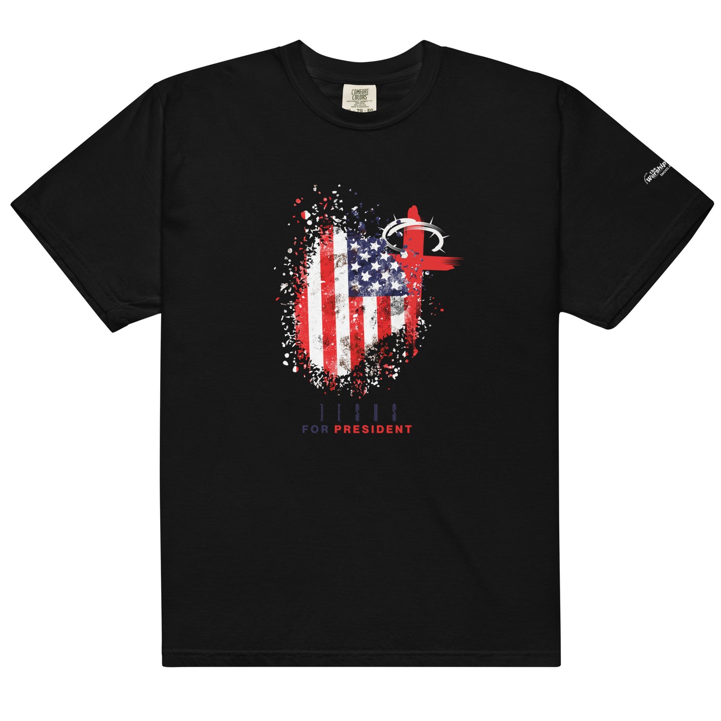 Jesus For President" Distressed Flag T-Shirt