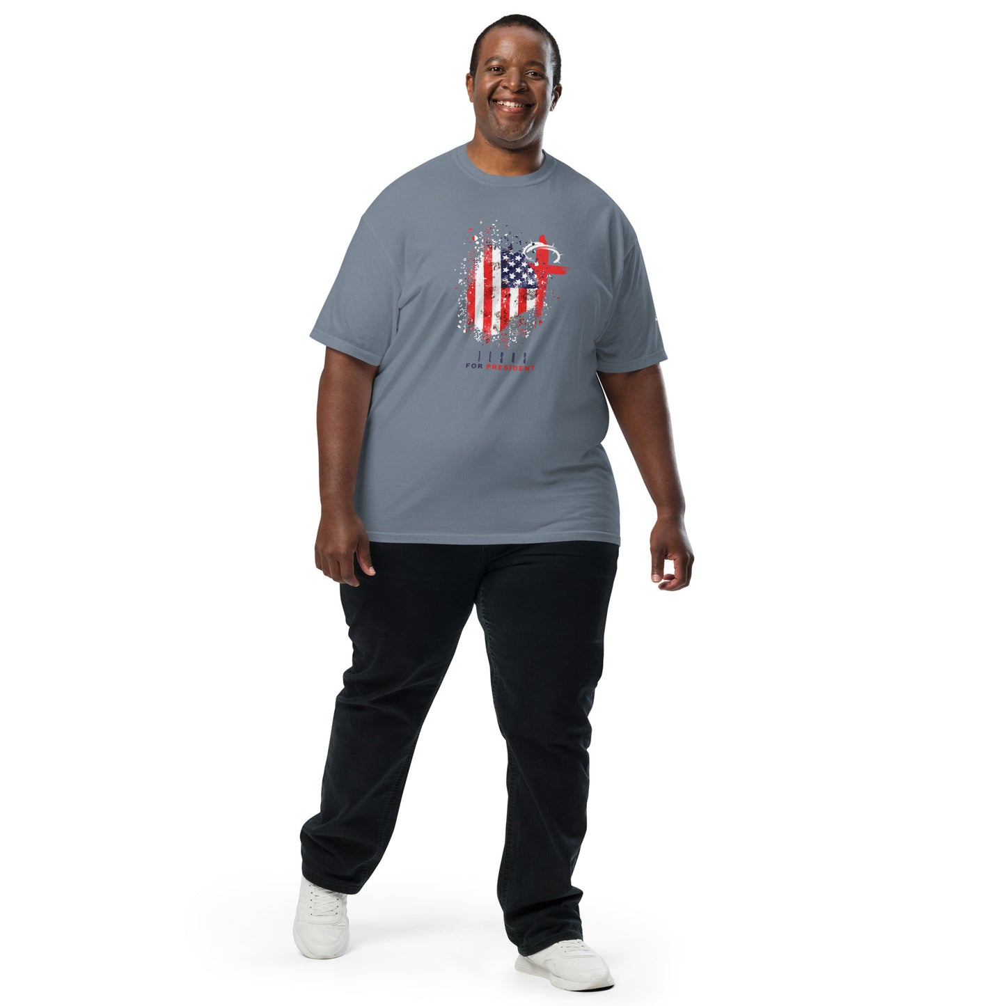 Jesus For President" Distressed Flag T-Shirt