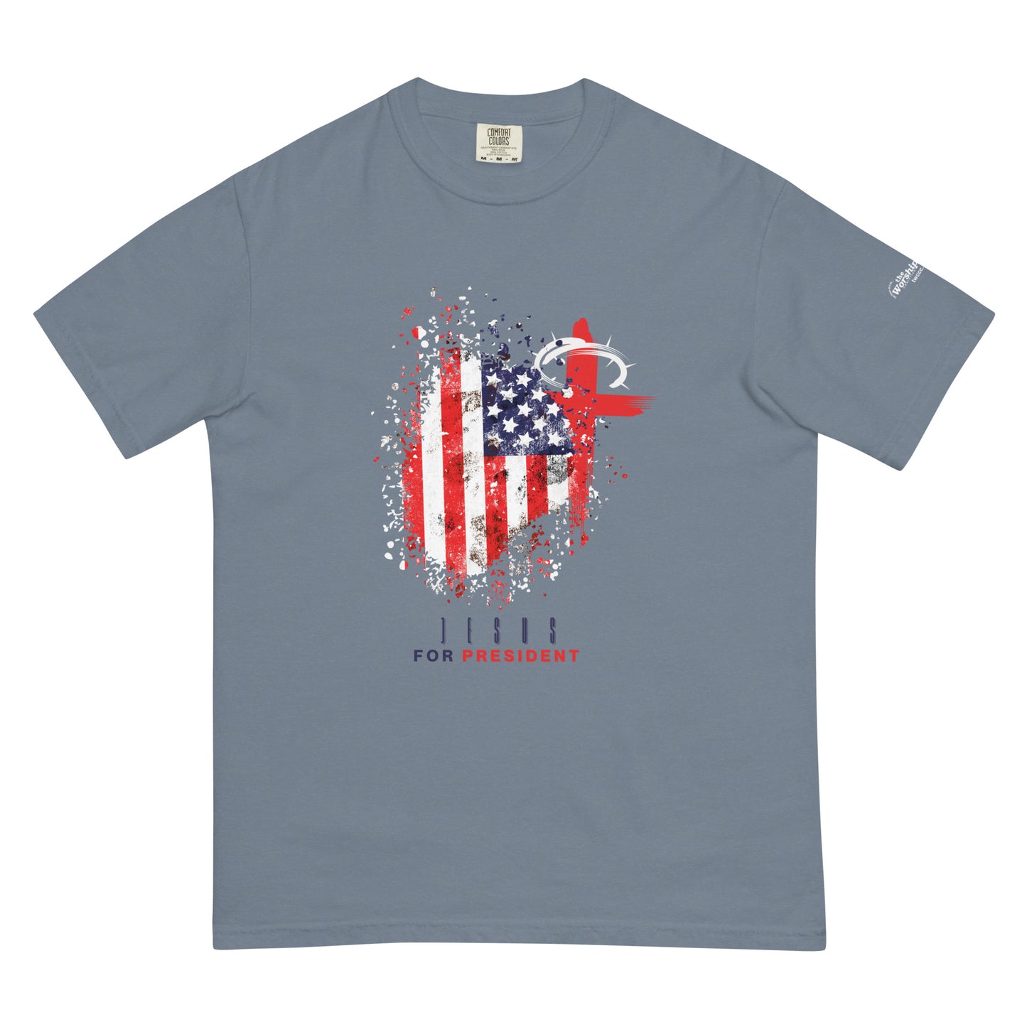 "Jesus For President" Distressed Flag T-Shirt