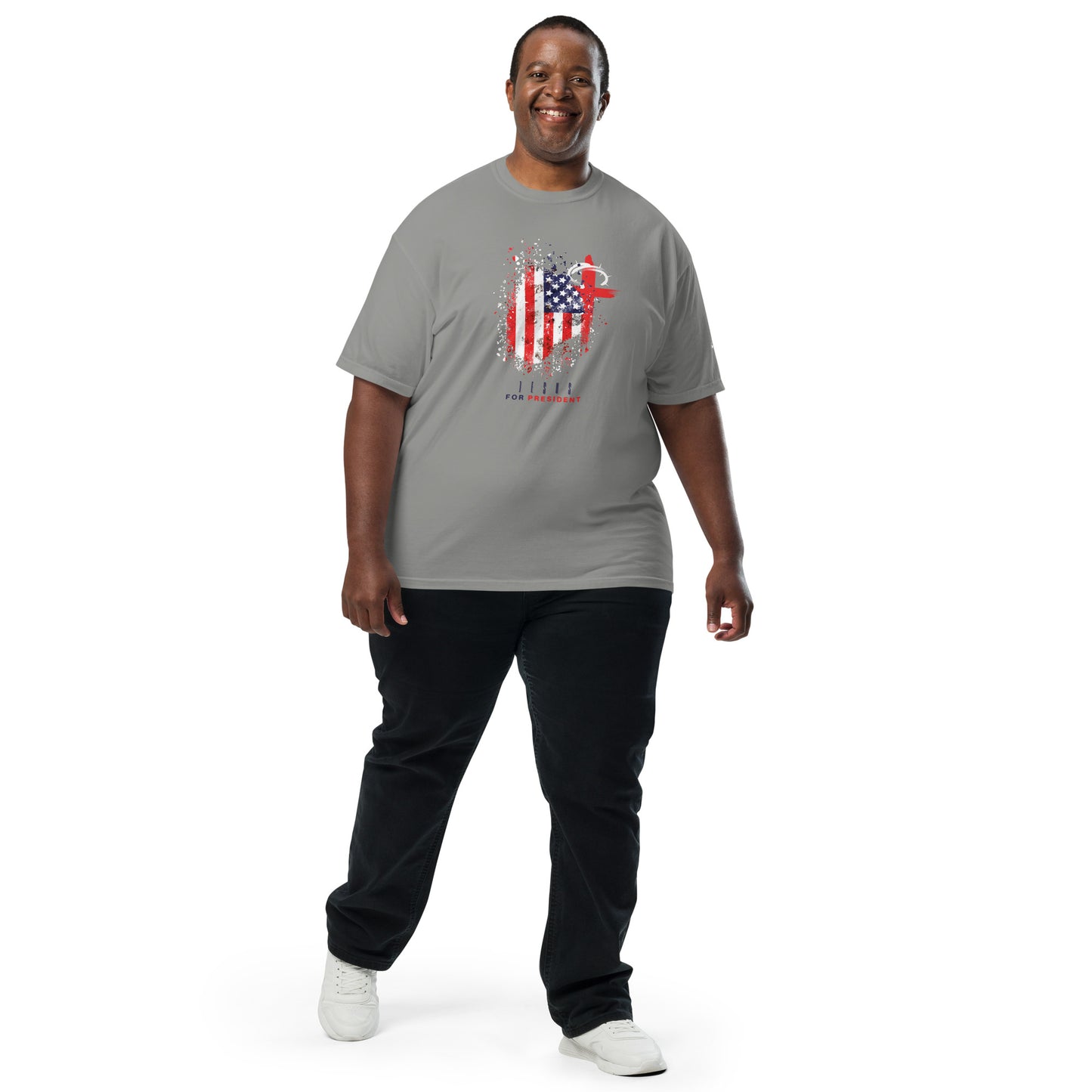 Jesus For President" Distressed Flag T-Shirt