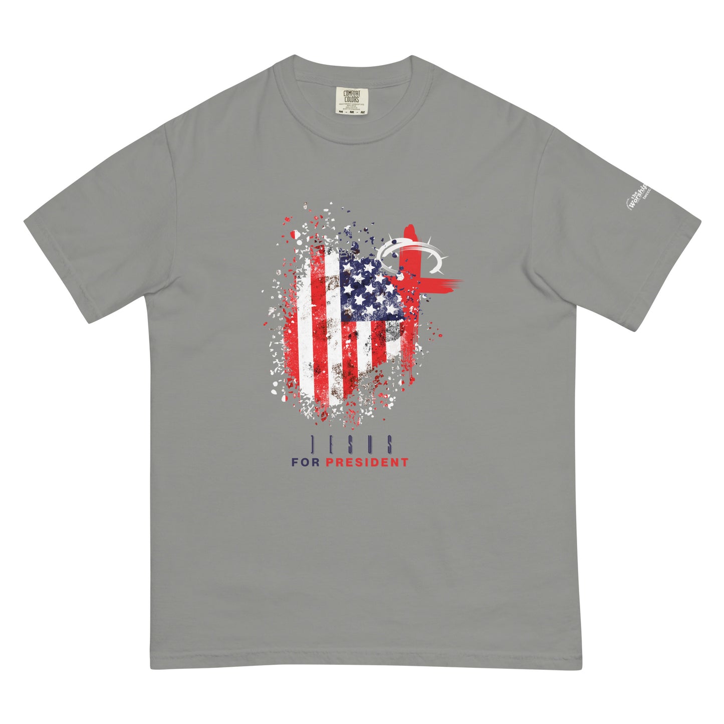 "Jesus For President" Distressed Flag T-Shirt