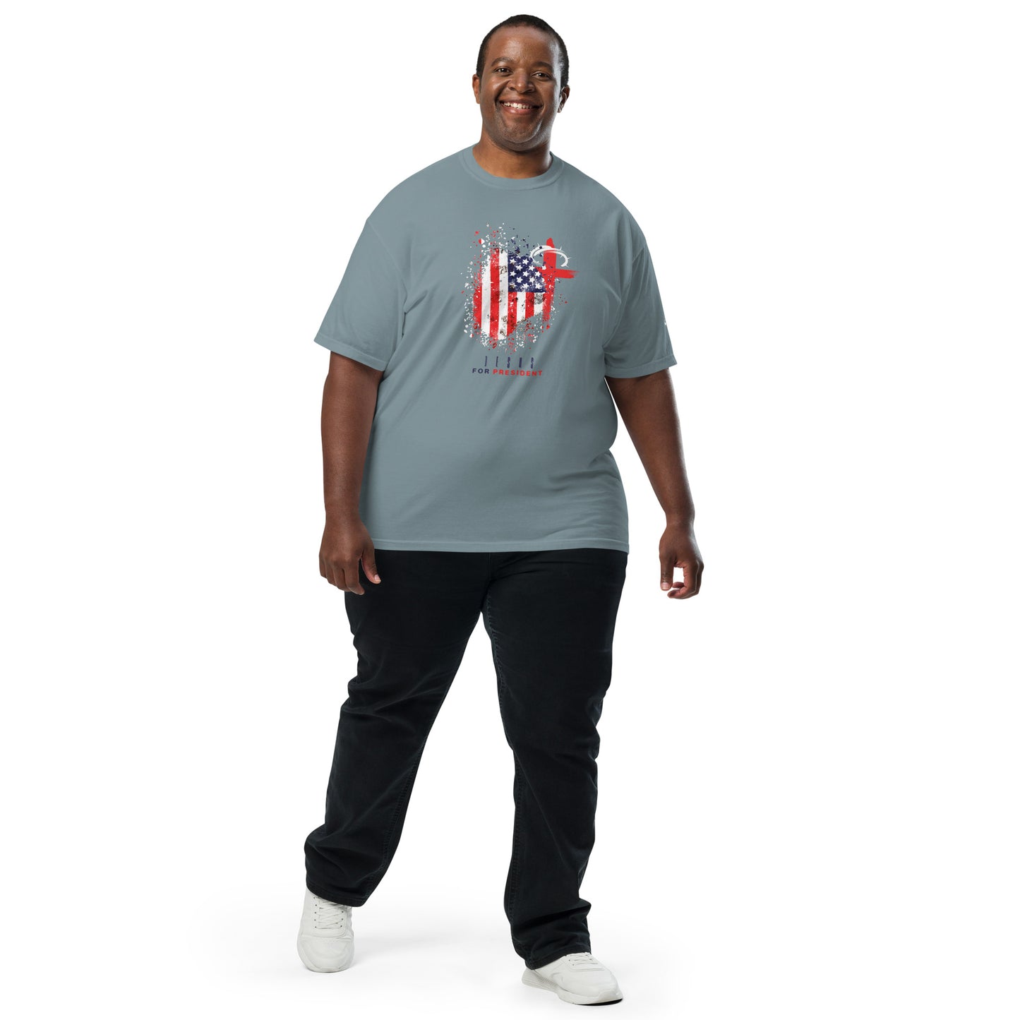 Jesus For President" Distressed Flag T-Shirt