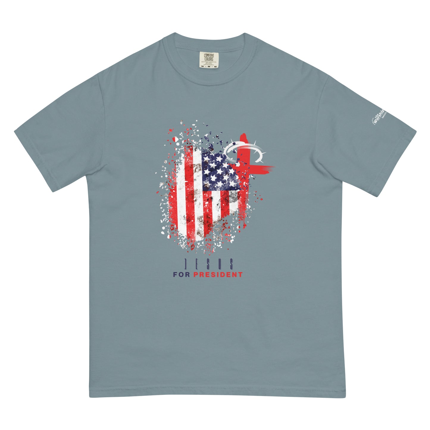 "Jesus For President" Distressed Flag T-Shirt