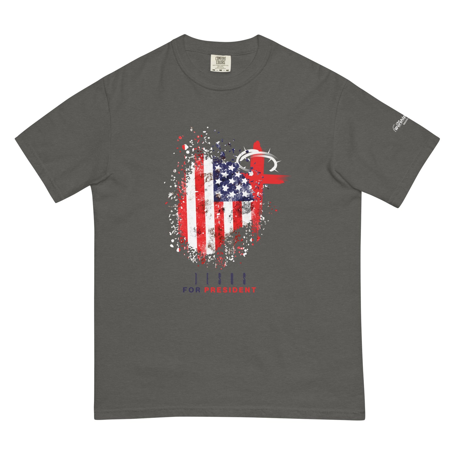 "Jesus For President" Distressed Flag T-Shirt