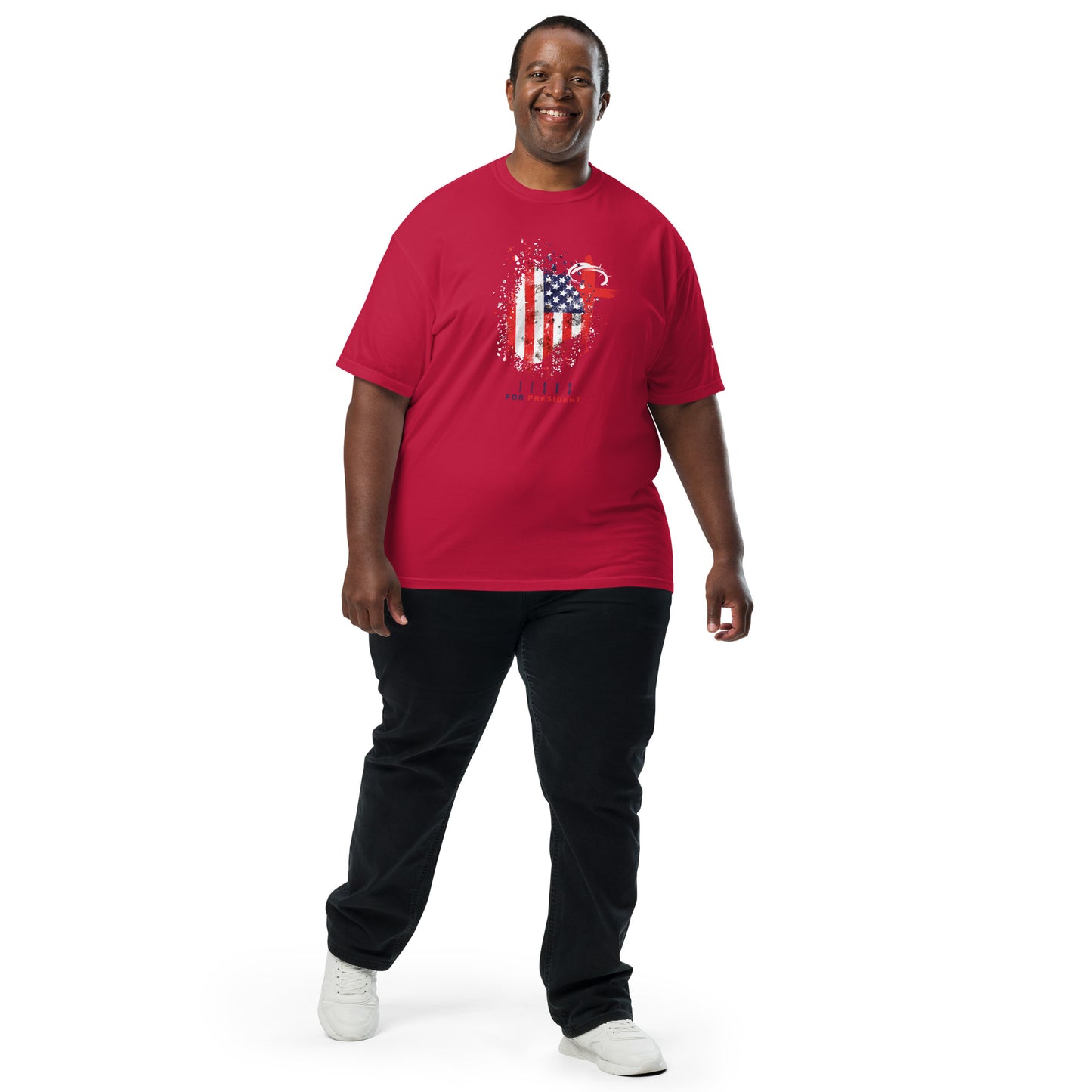 Jesus For President" Distressed Flag T-Shirt