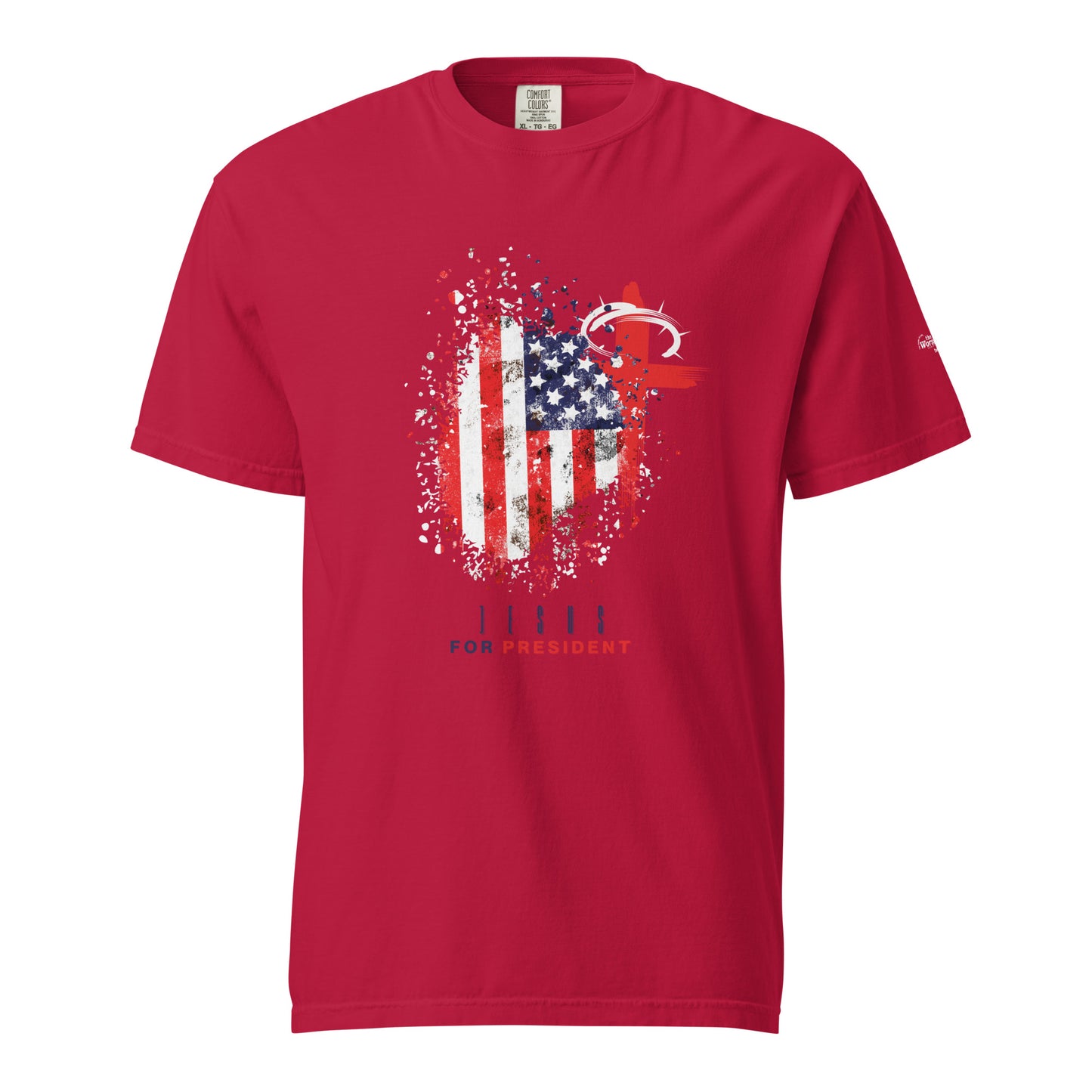 Jesus For President" Distressed Flag T-Shirt