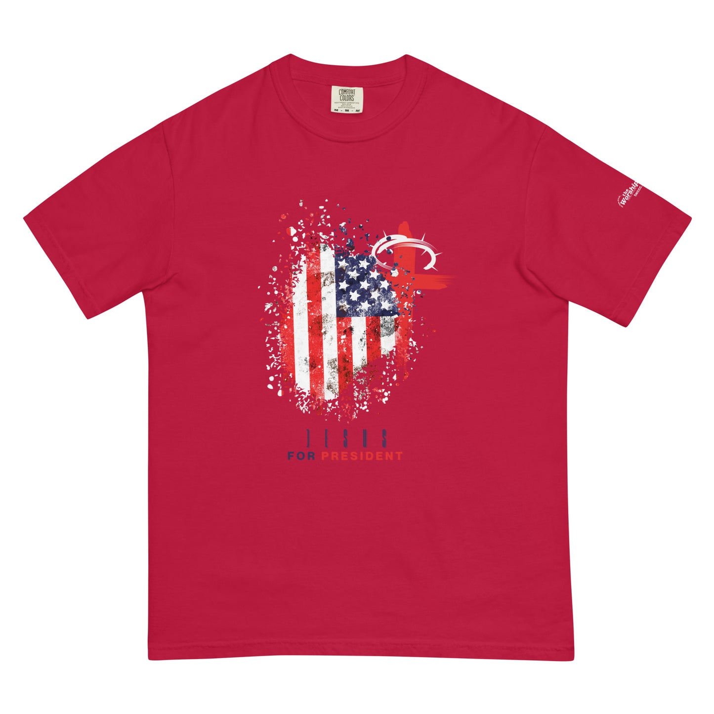 Jesus For President" Distressed Flag T-Shirt