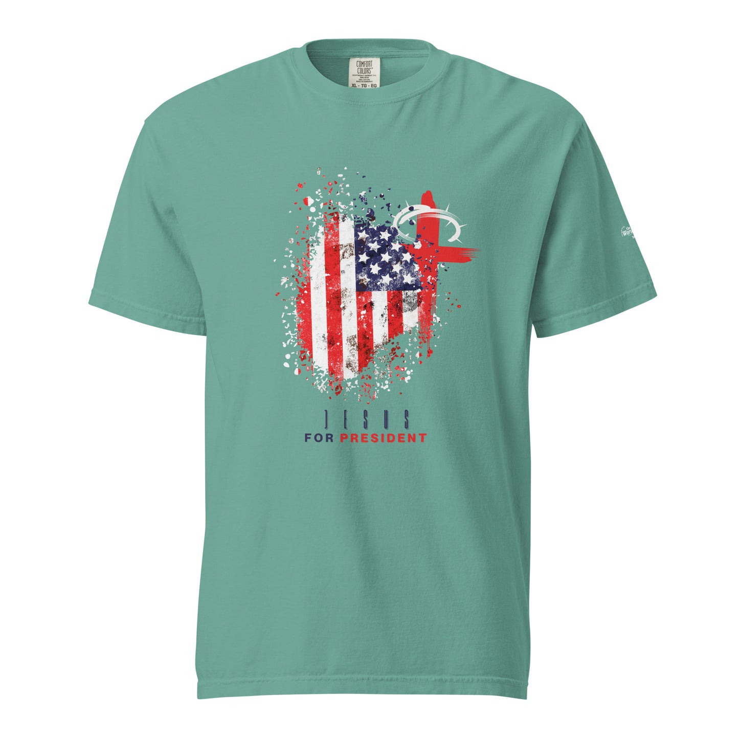 "Jesus For President" Distressed Flag T-Shirt