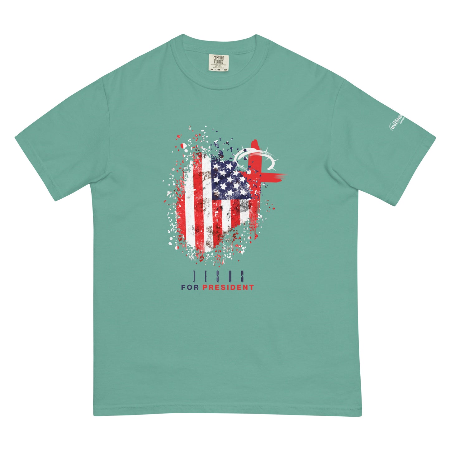 "Jesus For President" Distressed Flag T-Shirt