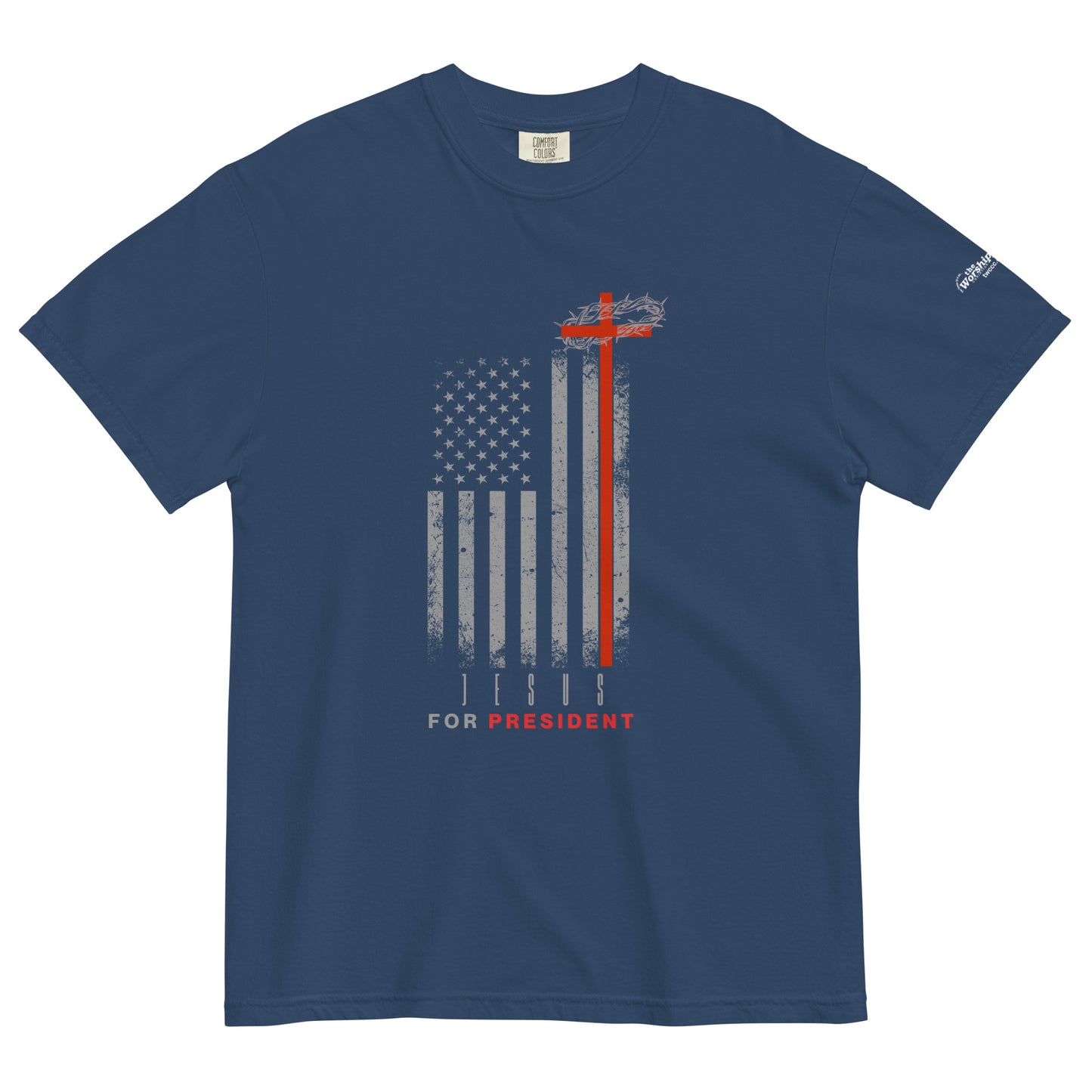 Jesus For President" Distressed Flag T-Shirt