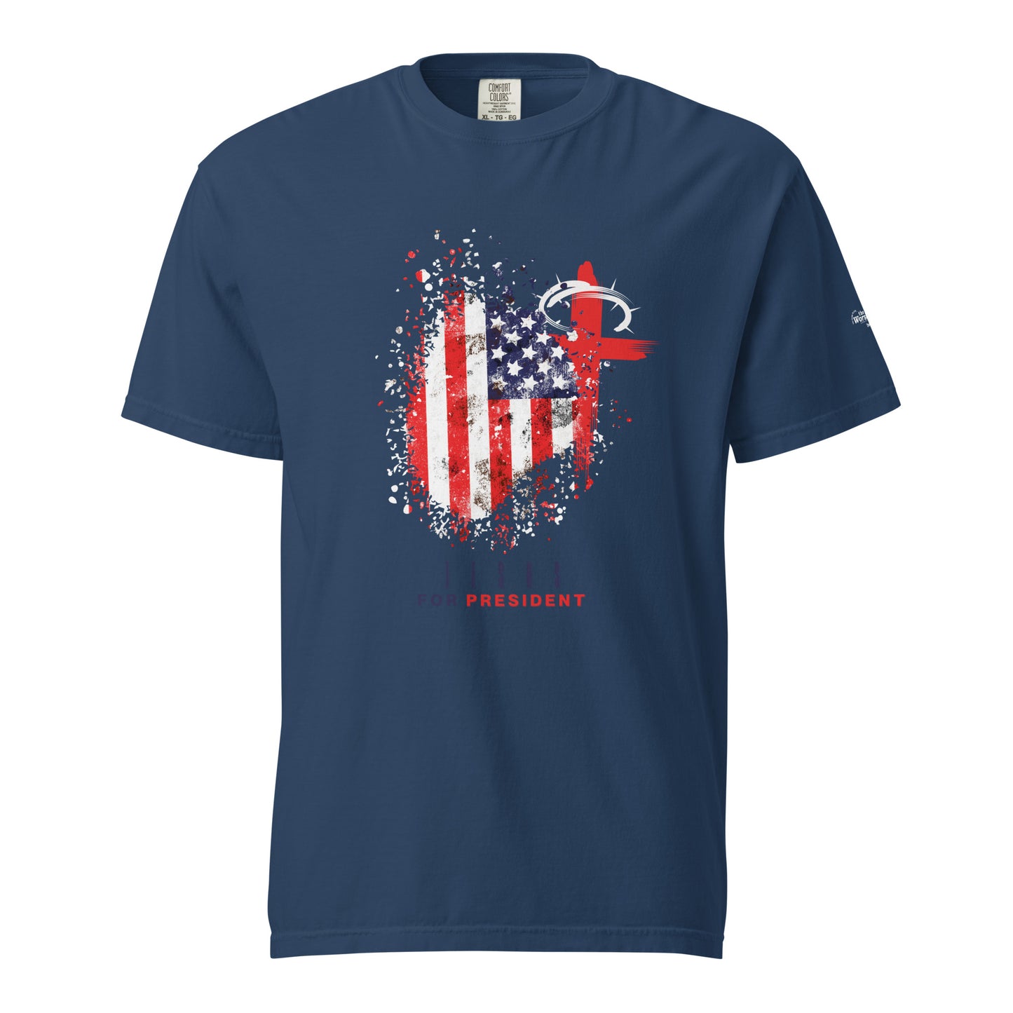Jesus For President" Distressed Flag T-Shirt