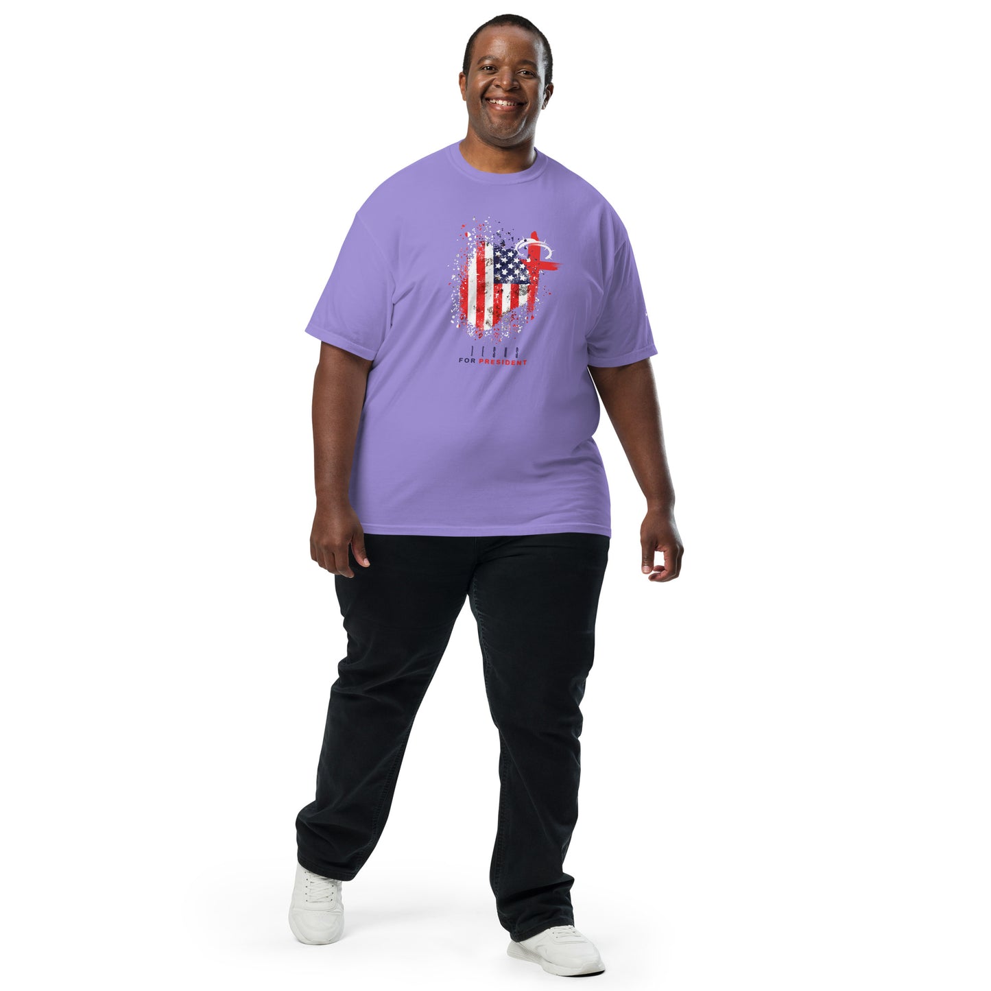 Jesus For President" Distressed Flag T-Shirt