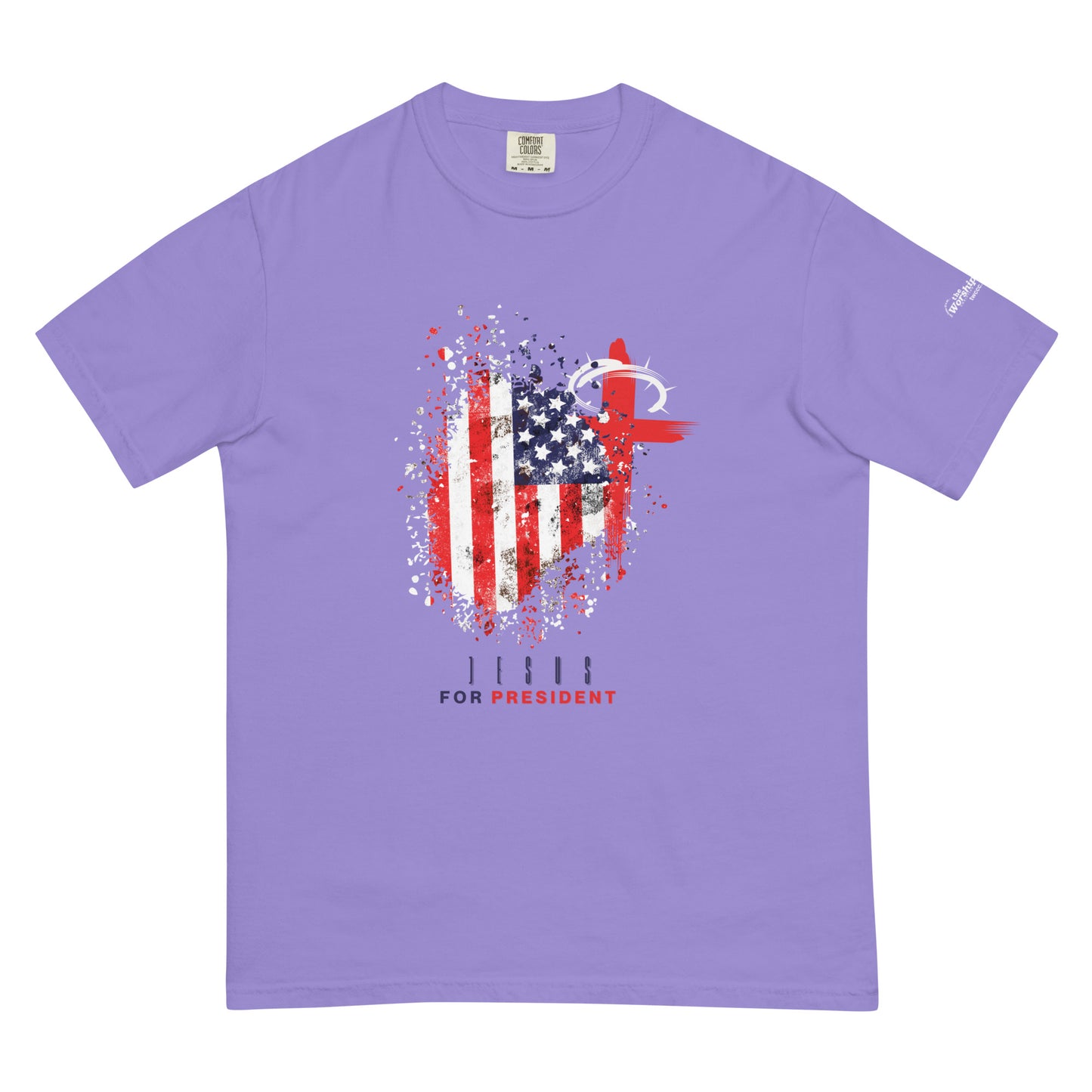 "Jesus For President" Distressed Flag T-Shirt